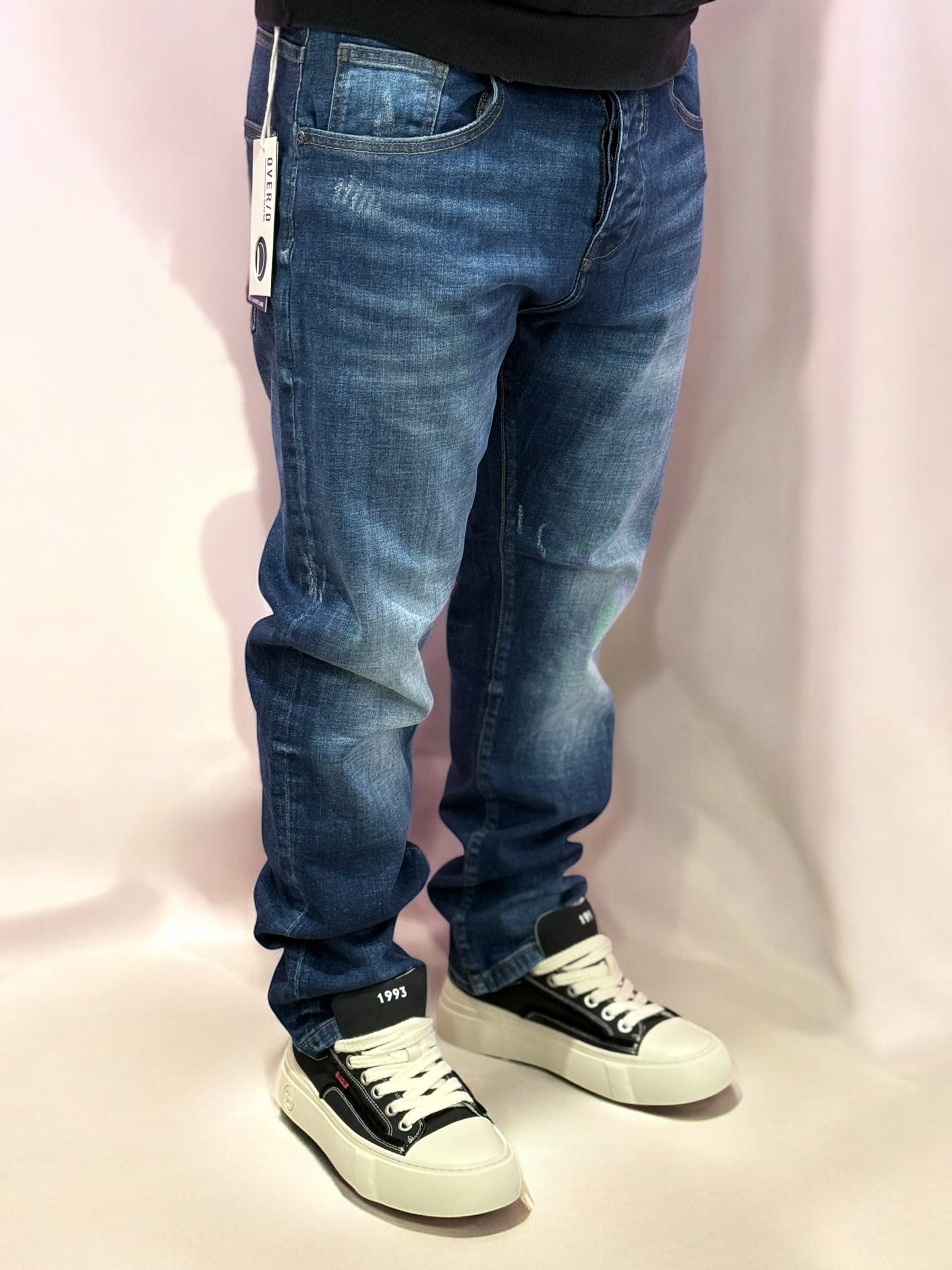 JEANS OVER D LAV.SCURO OVER/D