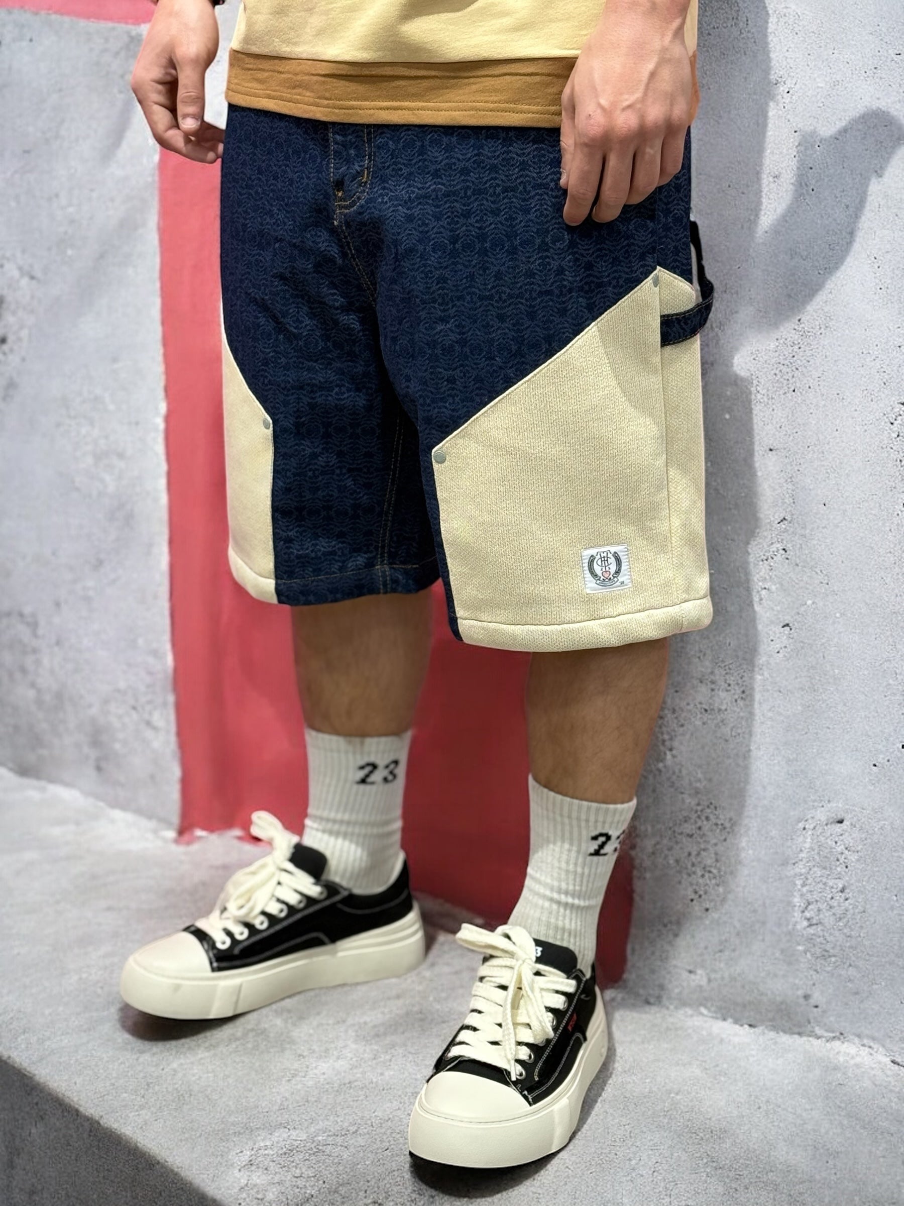 Racket Club Denim Carpenter Shorts JEANS