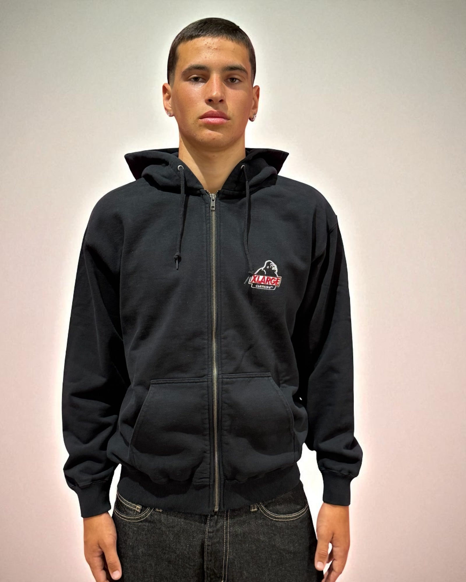 Slanted Og Zip Hooded Sweatshirt