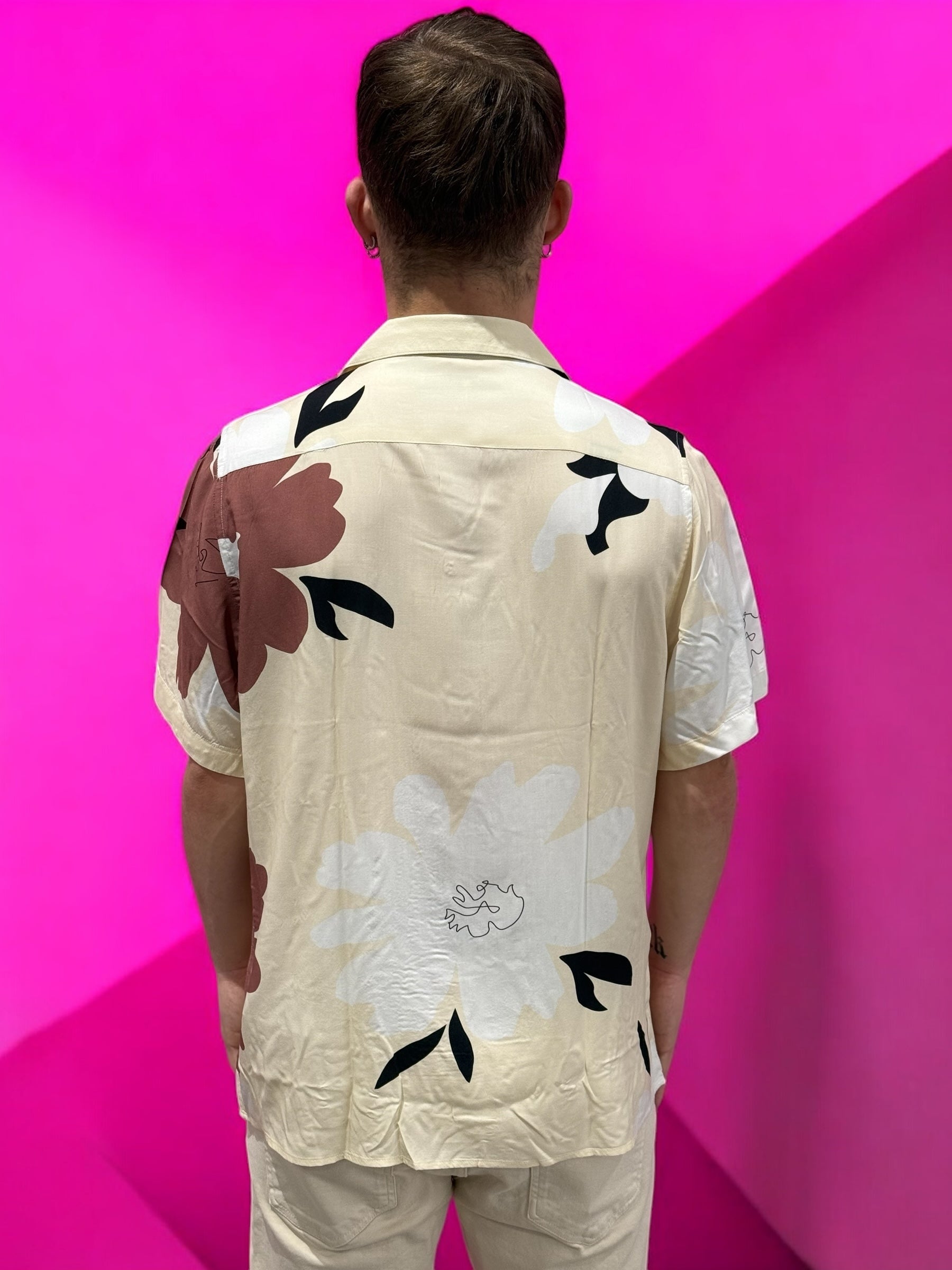 CAMICIA CREAM FLOREAL OVER/D