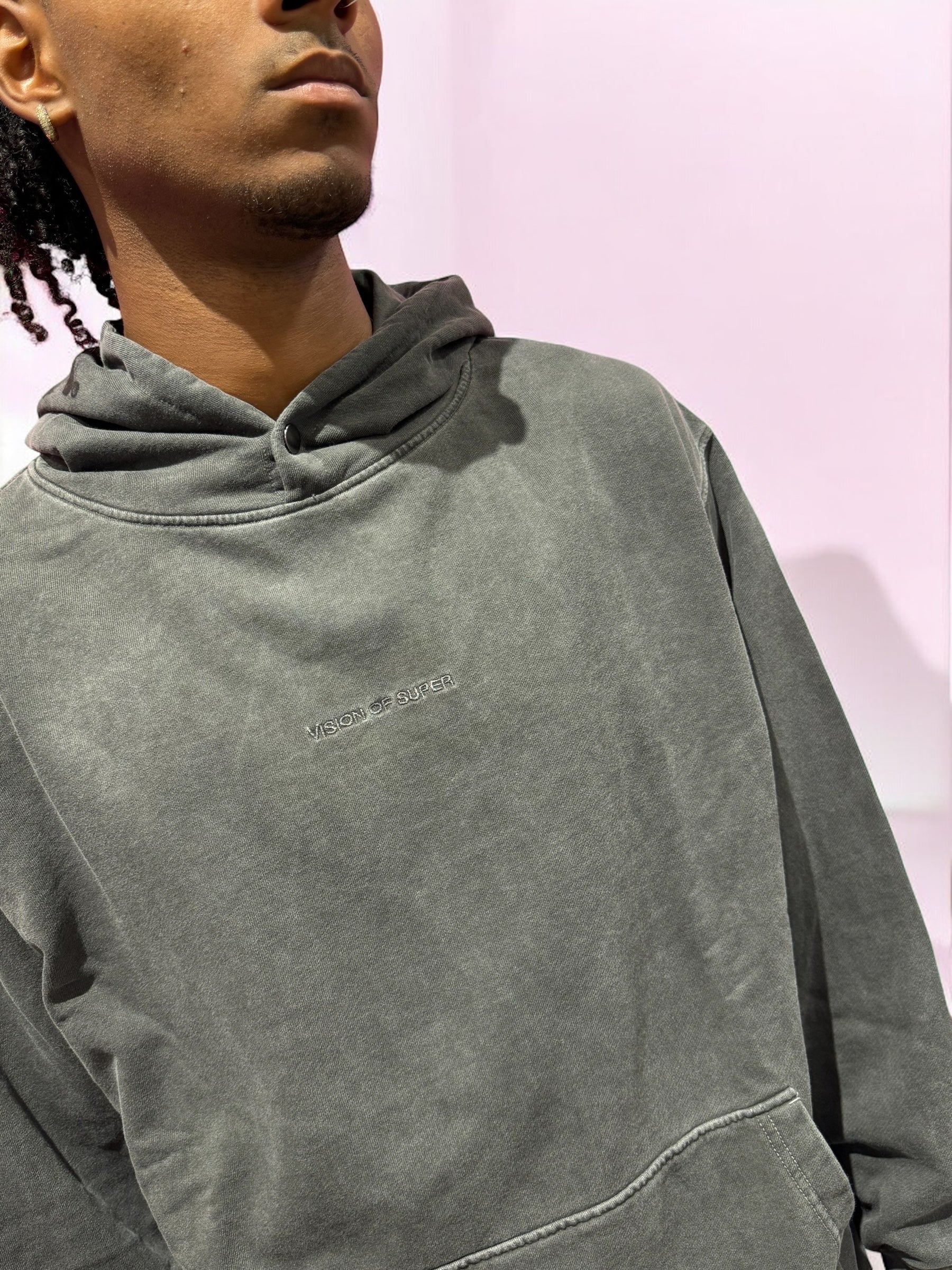 COLD WASH HOODIE FEEL ROCK SKULL PRINT
