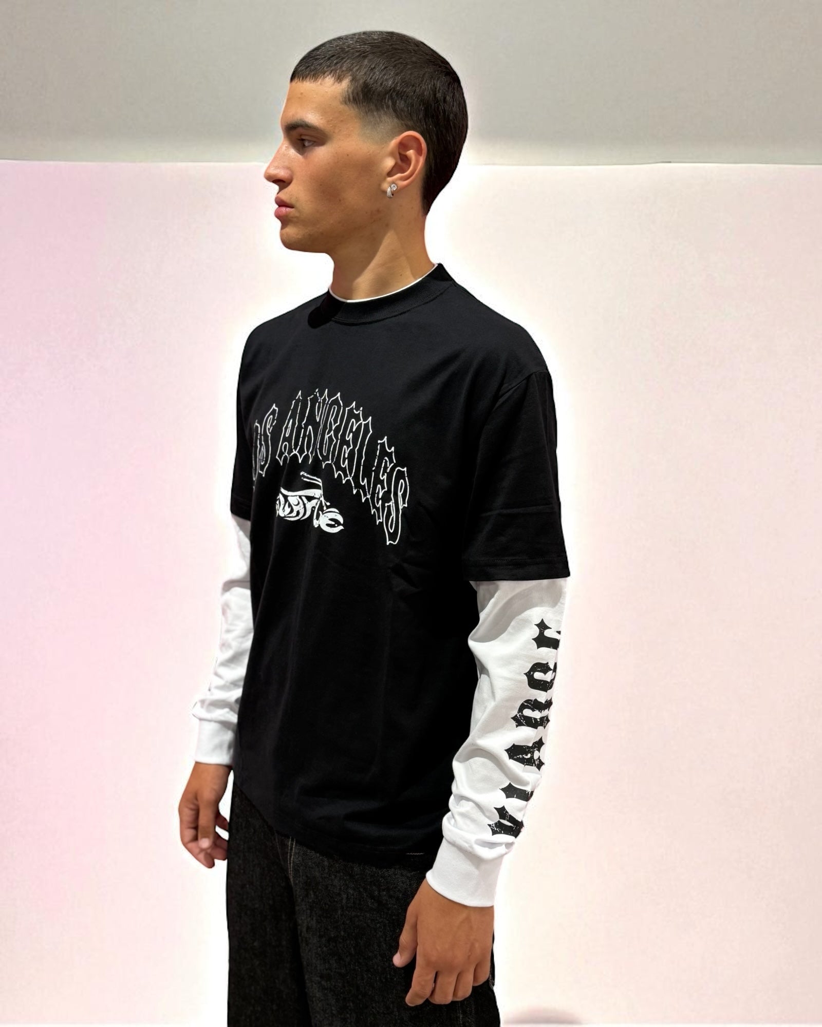 MOTORCYCLED LAYERED BLACK/W XLARGE