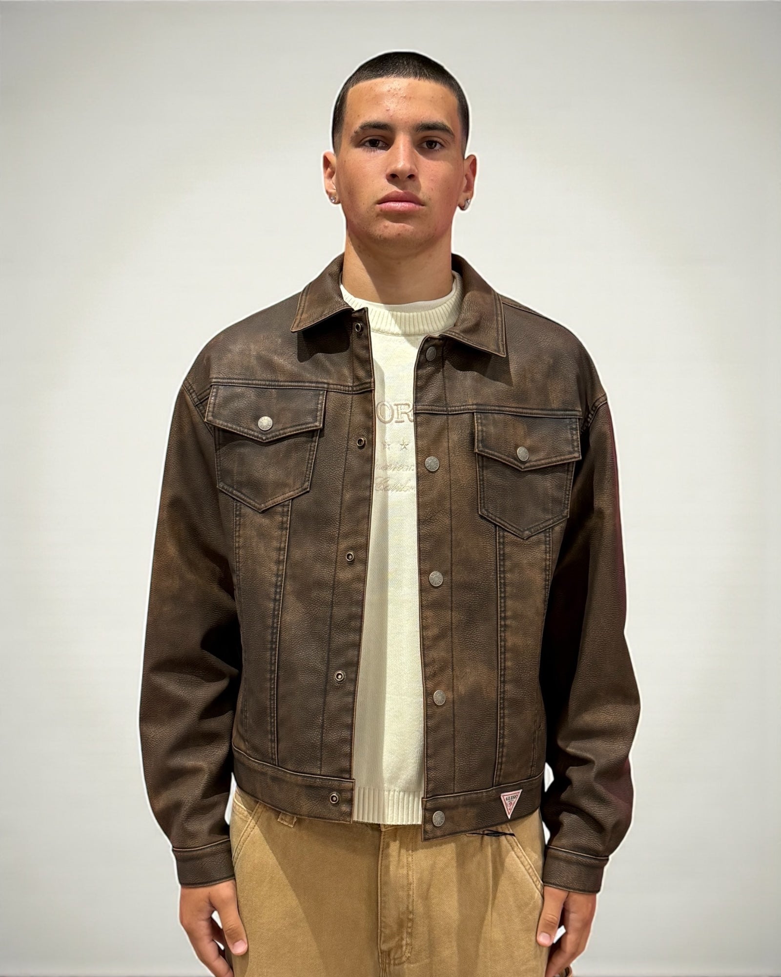 LEATHER JACKET GUESS OG
