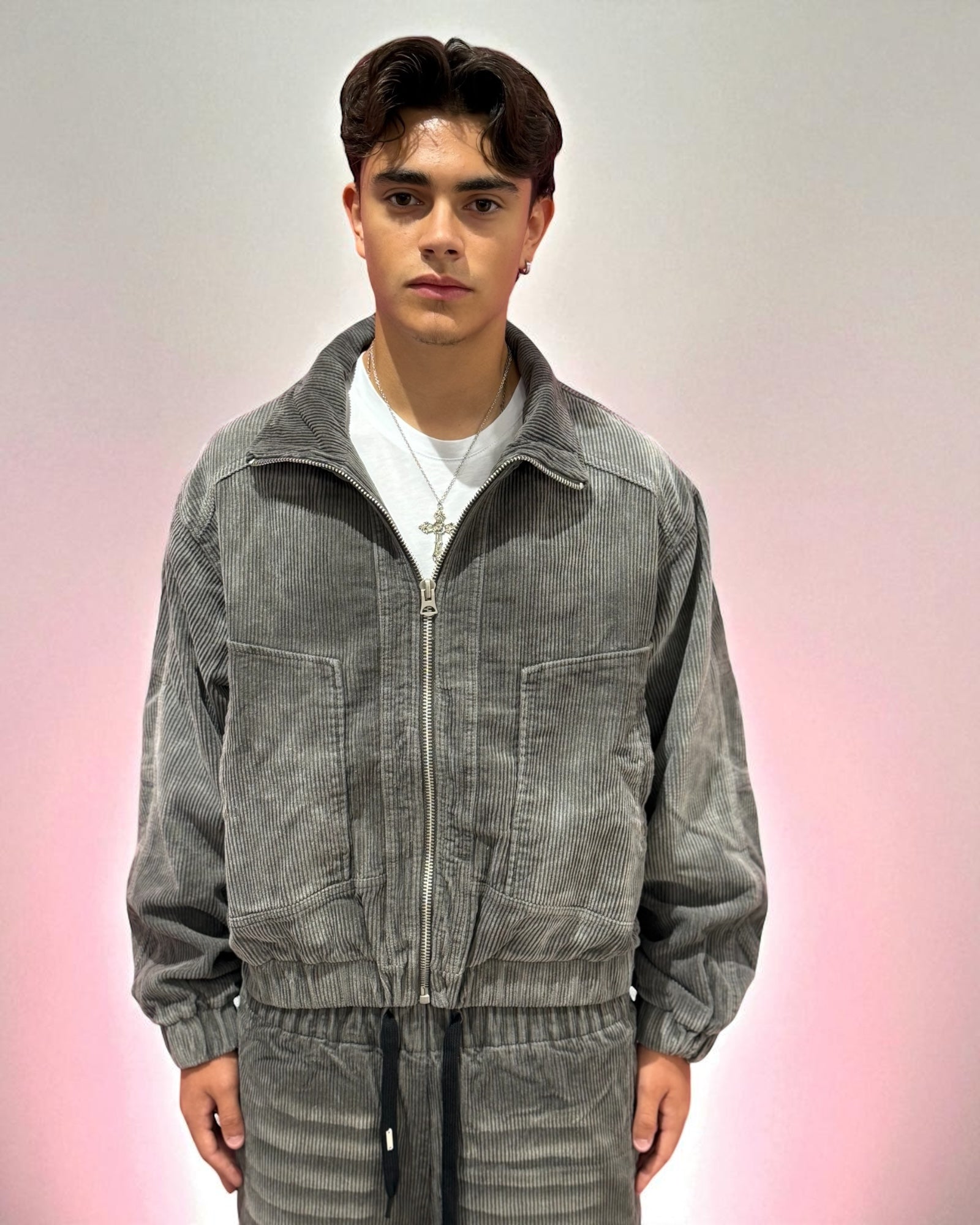 CORDUROY JACKET GREY