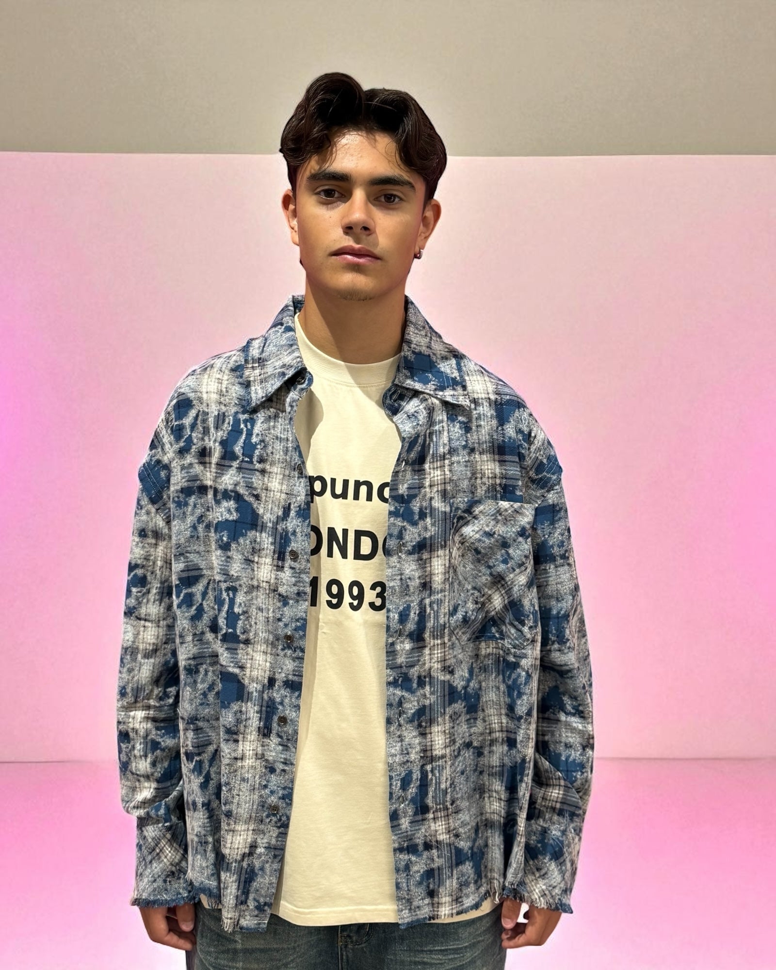 HYPER ACID SHIRT BLUE GRID