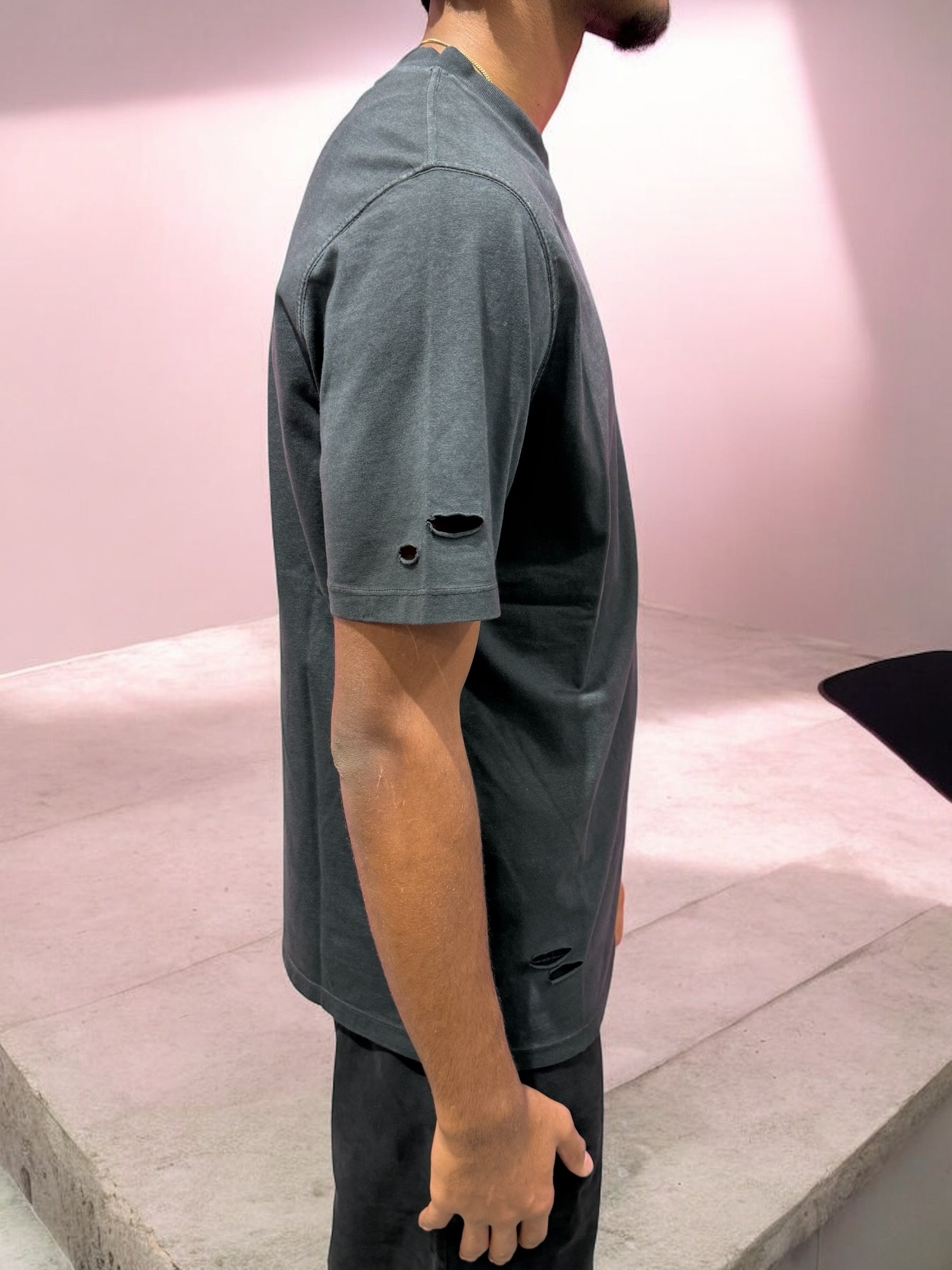 T-SHIRT DISCLAIMER STONE WASH