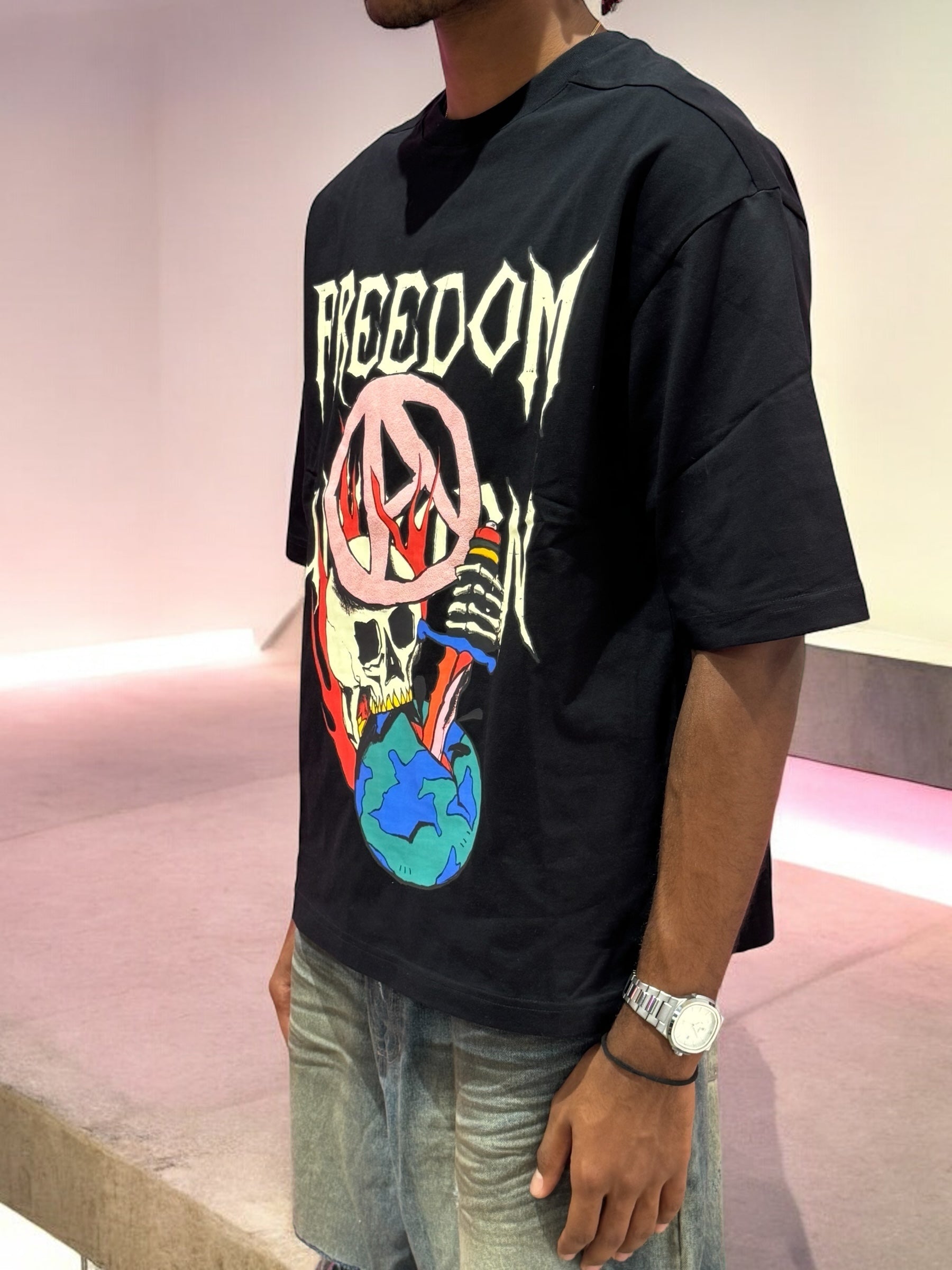 FREEDOM SKEL TSHIRT BLACK