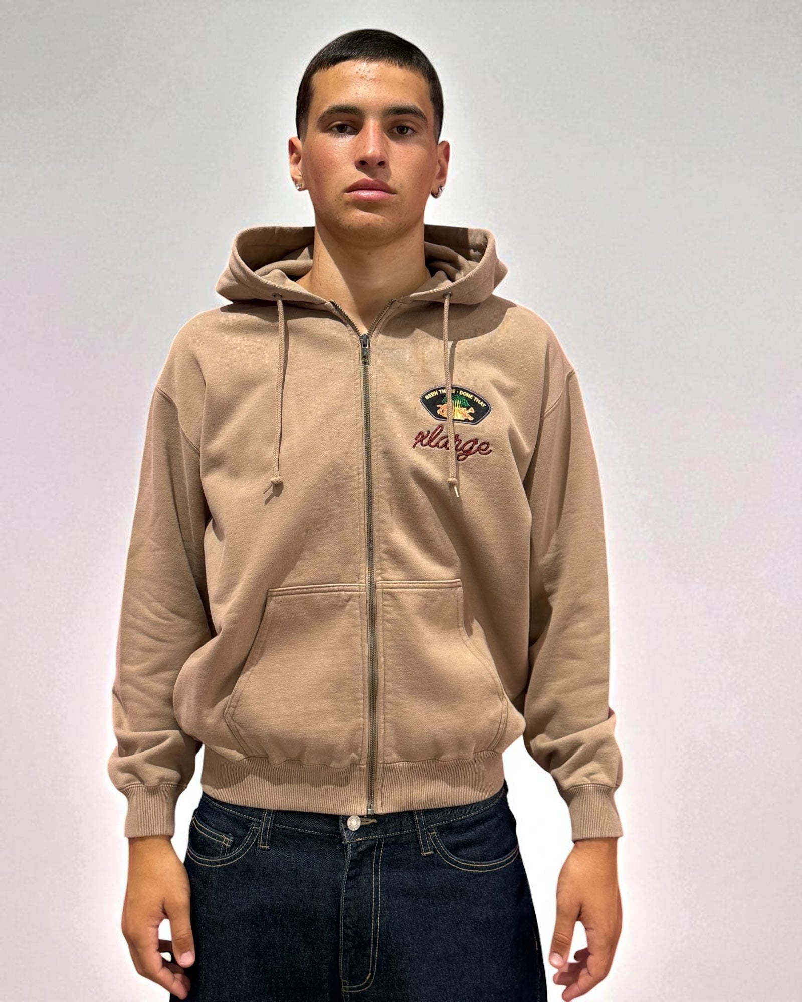 PEACE SQUAD ZIP HOODED SWEATSHIRT