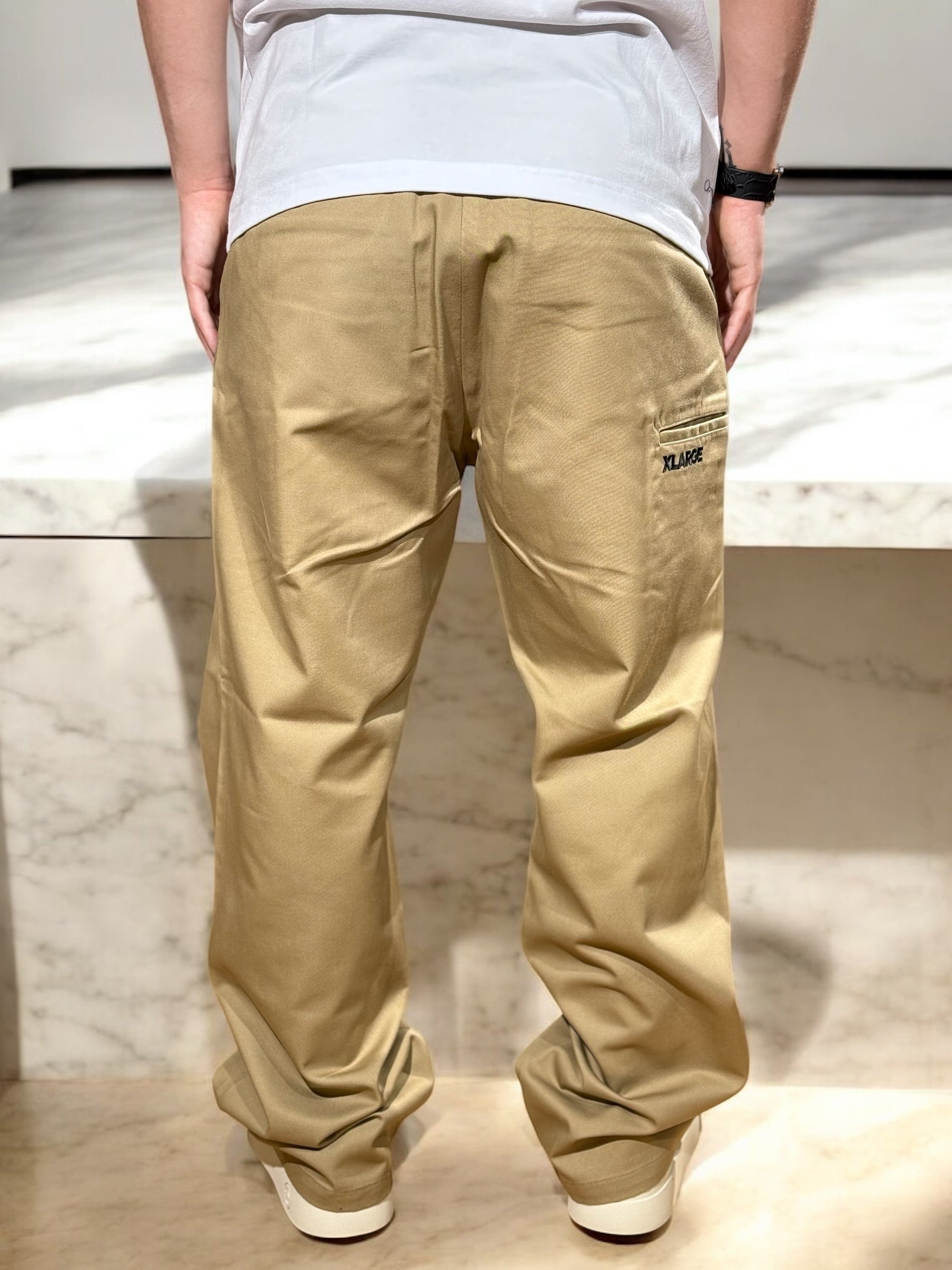 Embroidered Work Pants XLARGE BEIGE