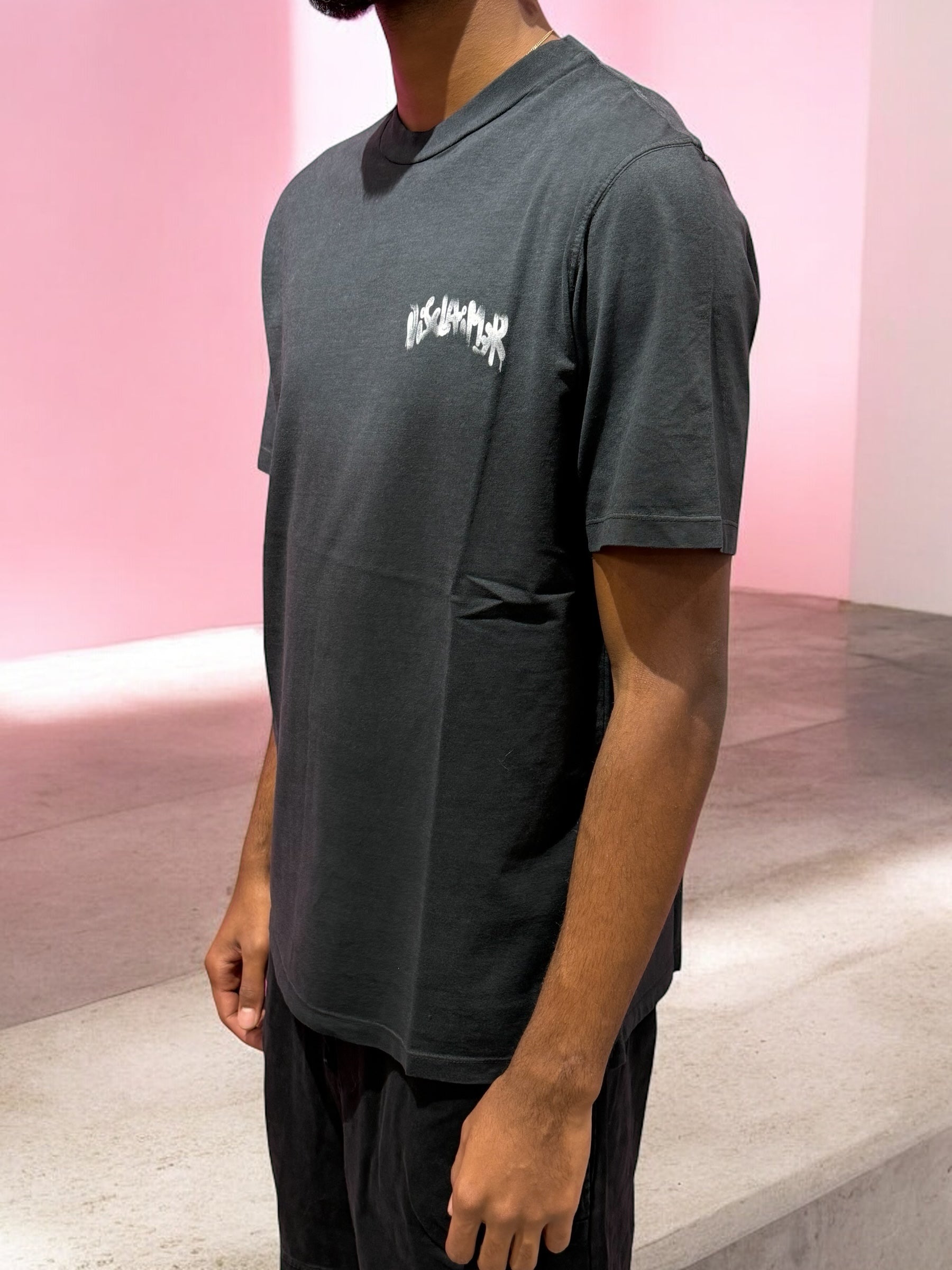 T-SHIRT DISCLAIMER STONE WASH