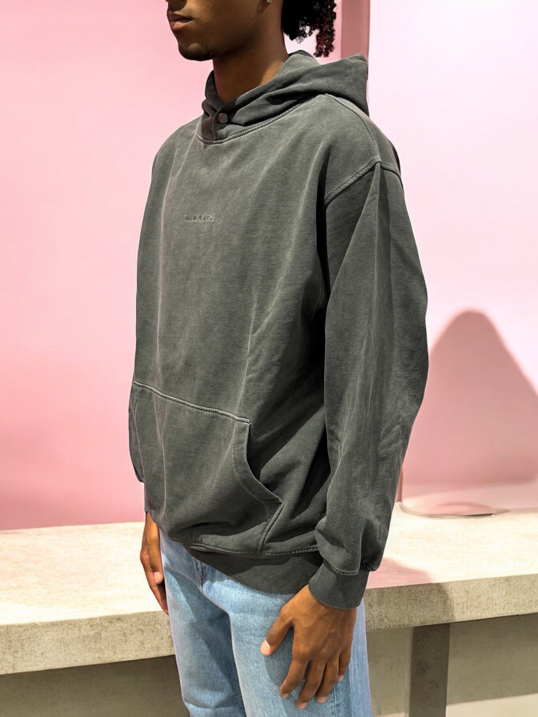 COLD WASH HOODIE FEEL ROCK SKULL PRINT