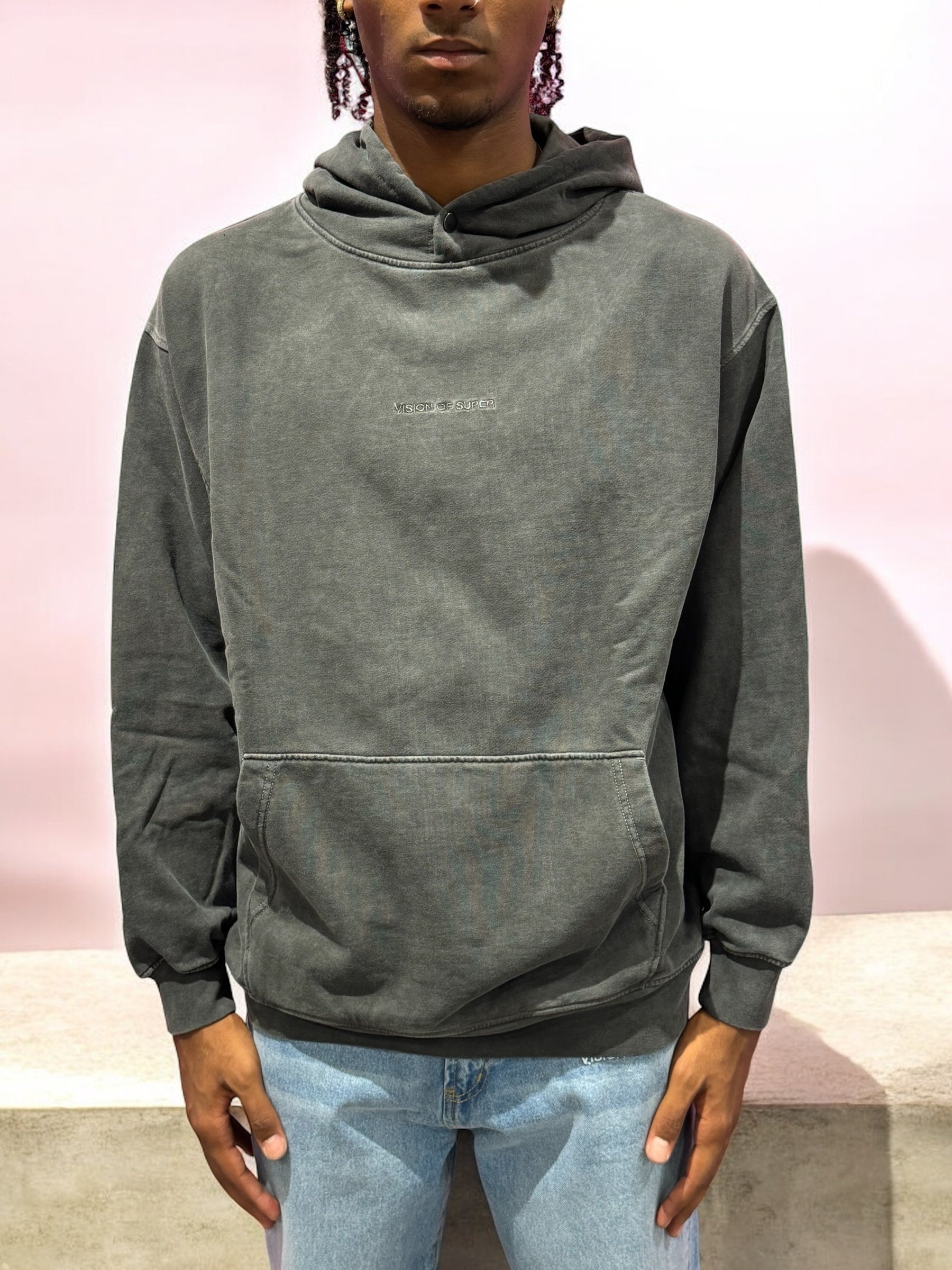 COLD WASH HOODIE FEEL ROCK SKULL PRINT