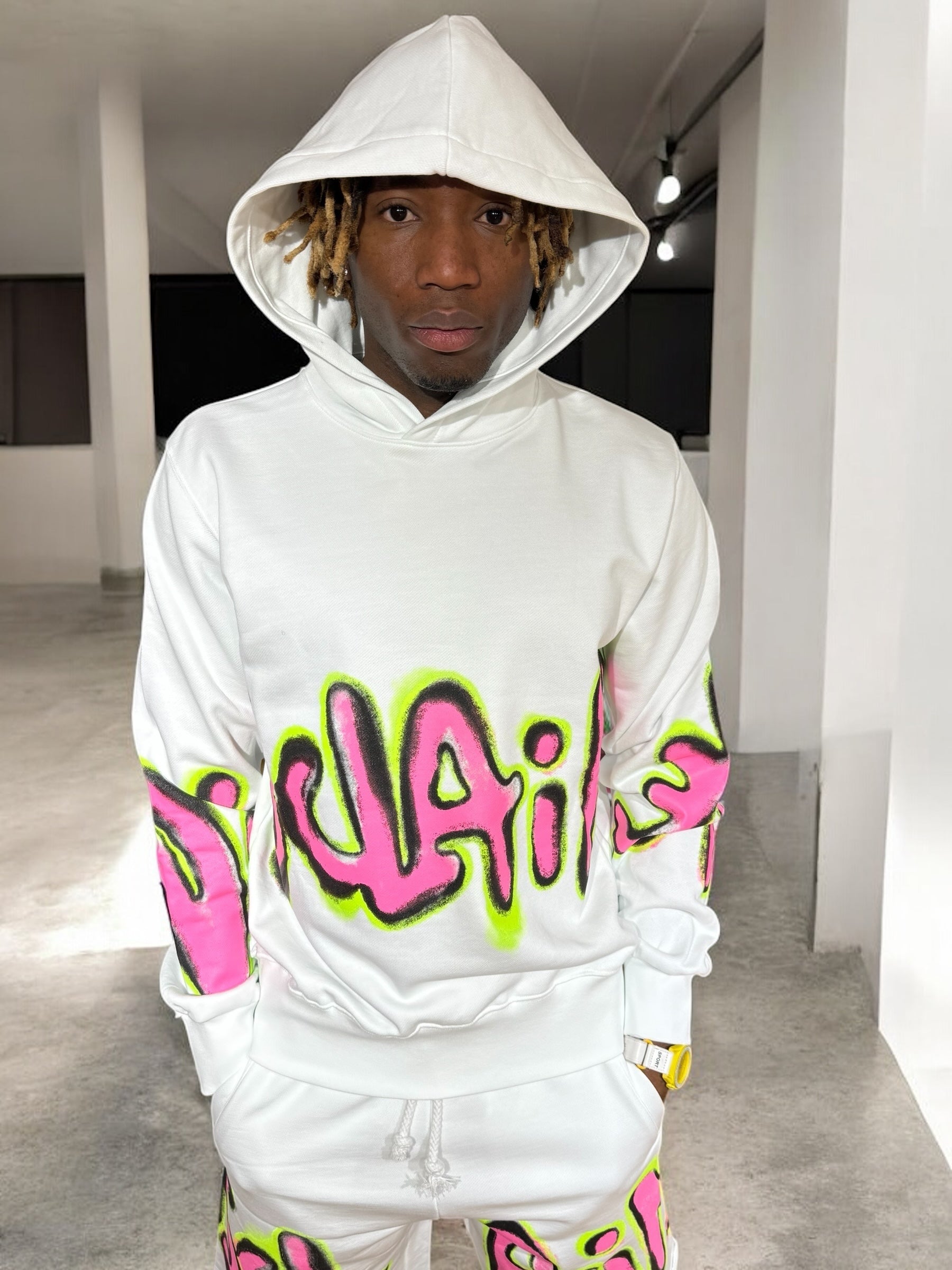 HOODIE DISCLAIMER PINK / FLUO