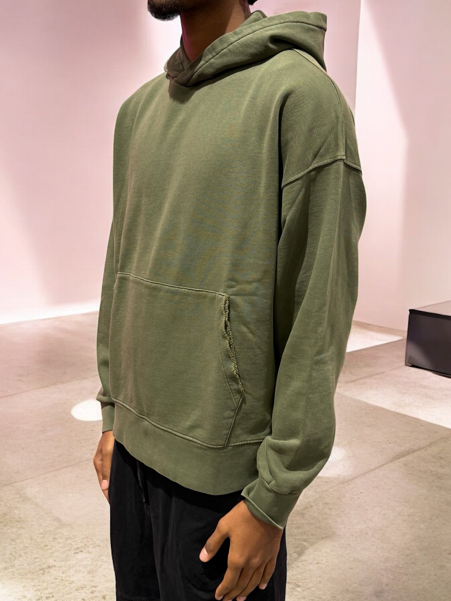 HOODIE DISCLAIMER OLIVE