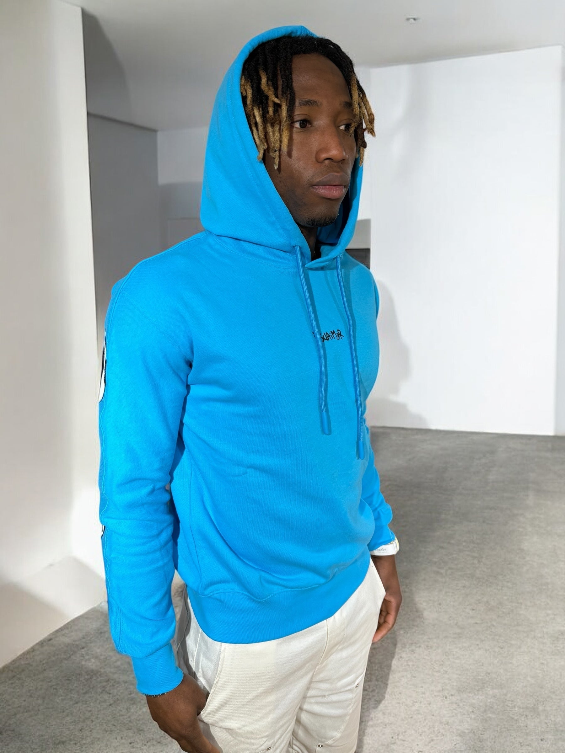 HOODIE BLUE DISCLAIMER