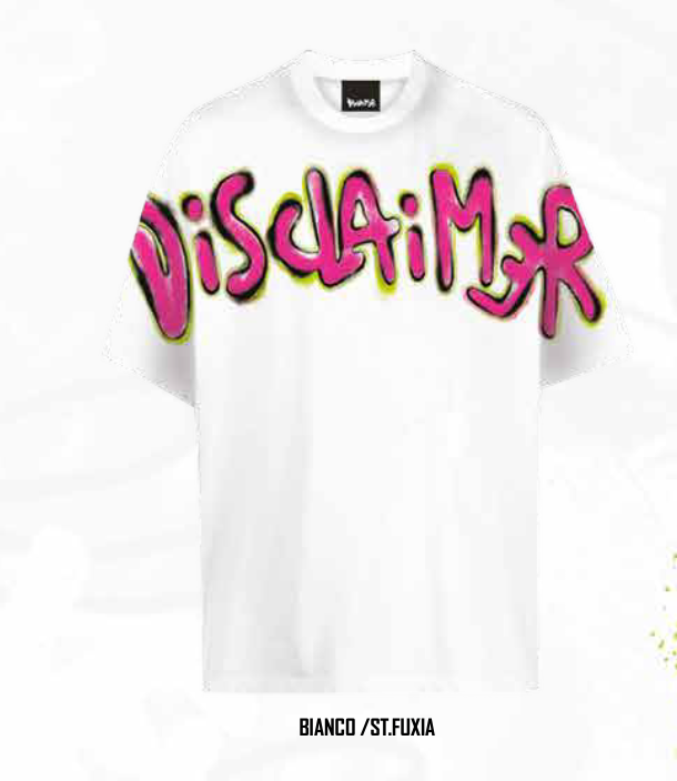 TEE DISCLAIMER PINK FLUO