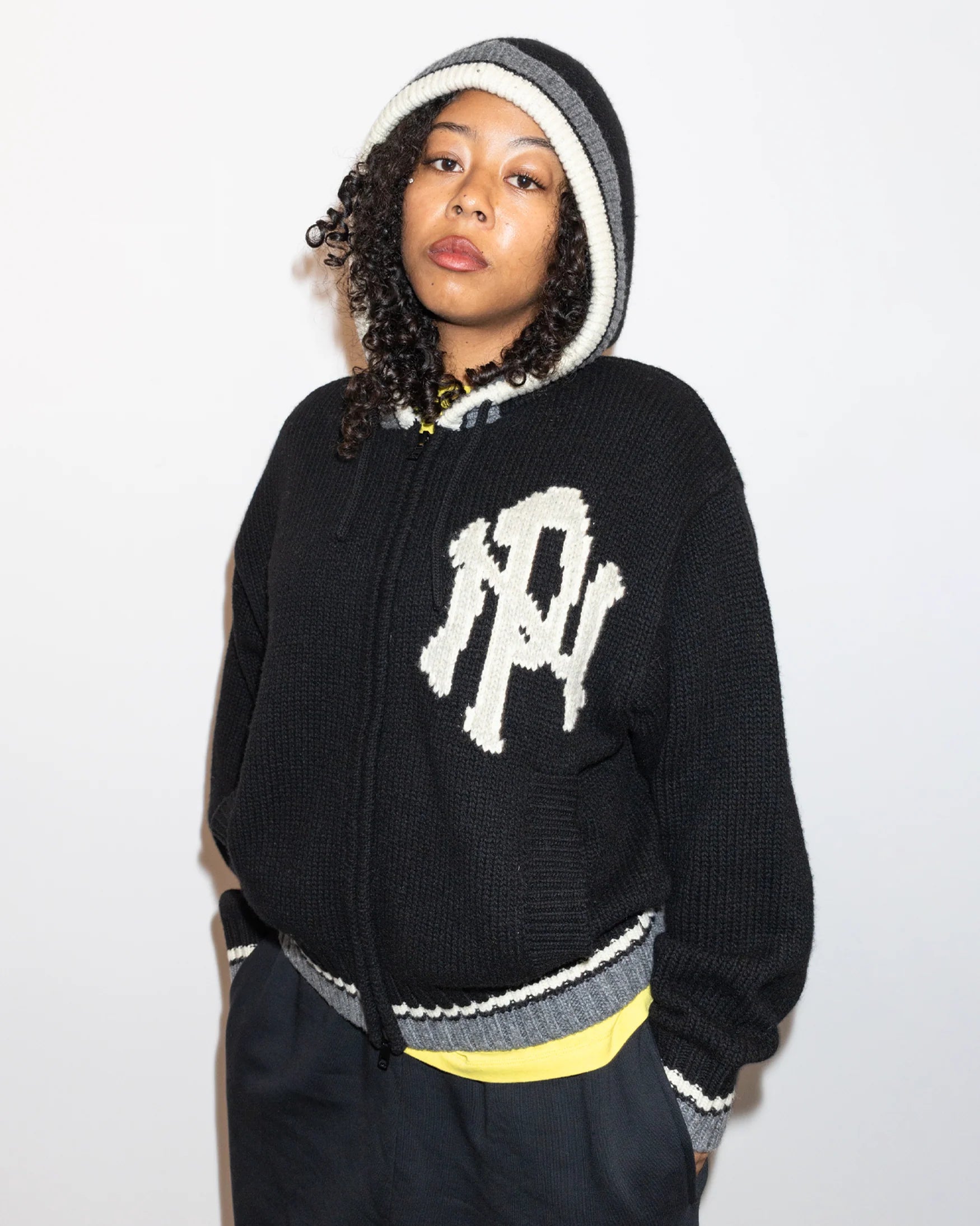 NYP VARSITY ZIP THROUGH KNIT