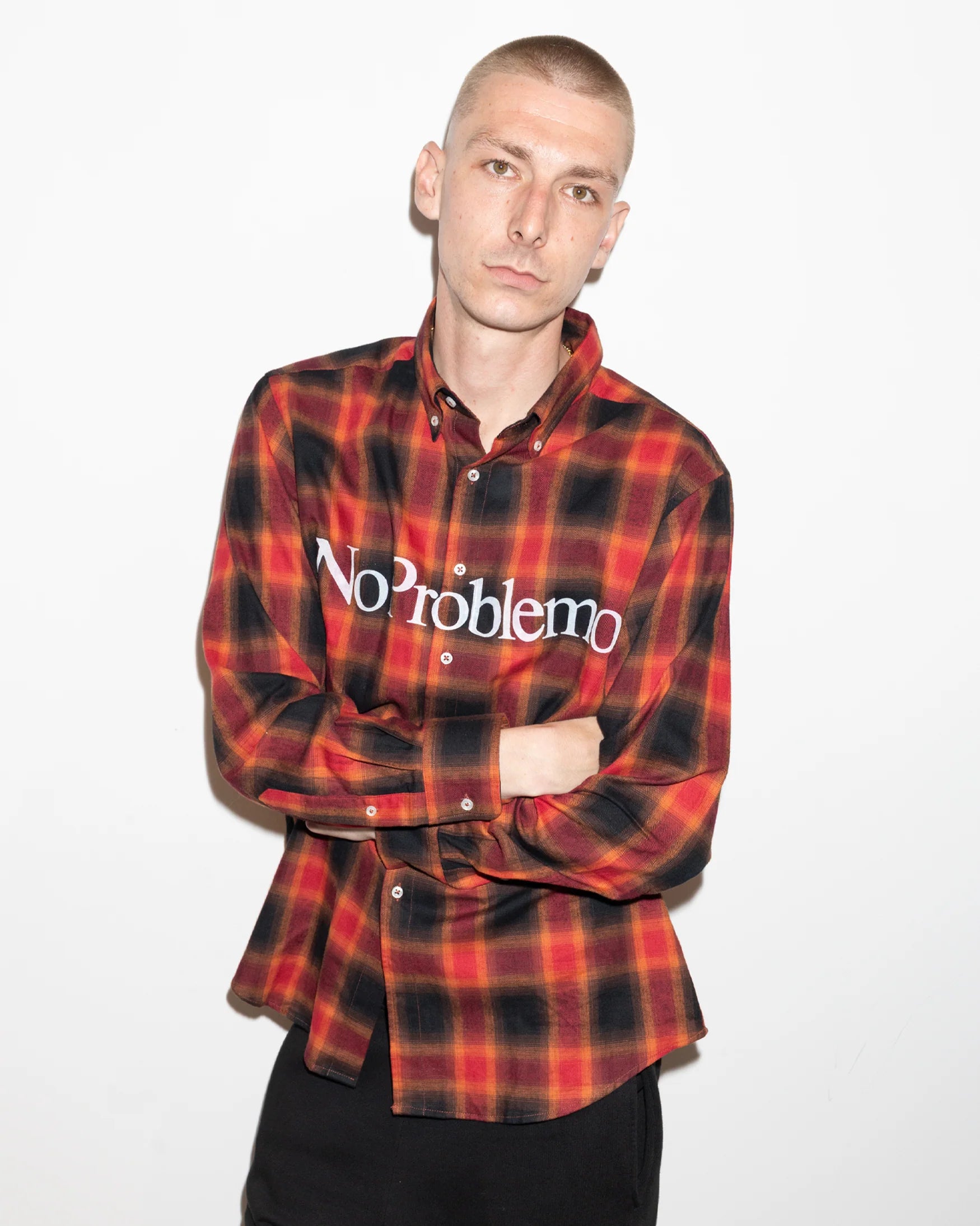 NO PROBLEMO PLAID LS SHIRT