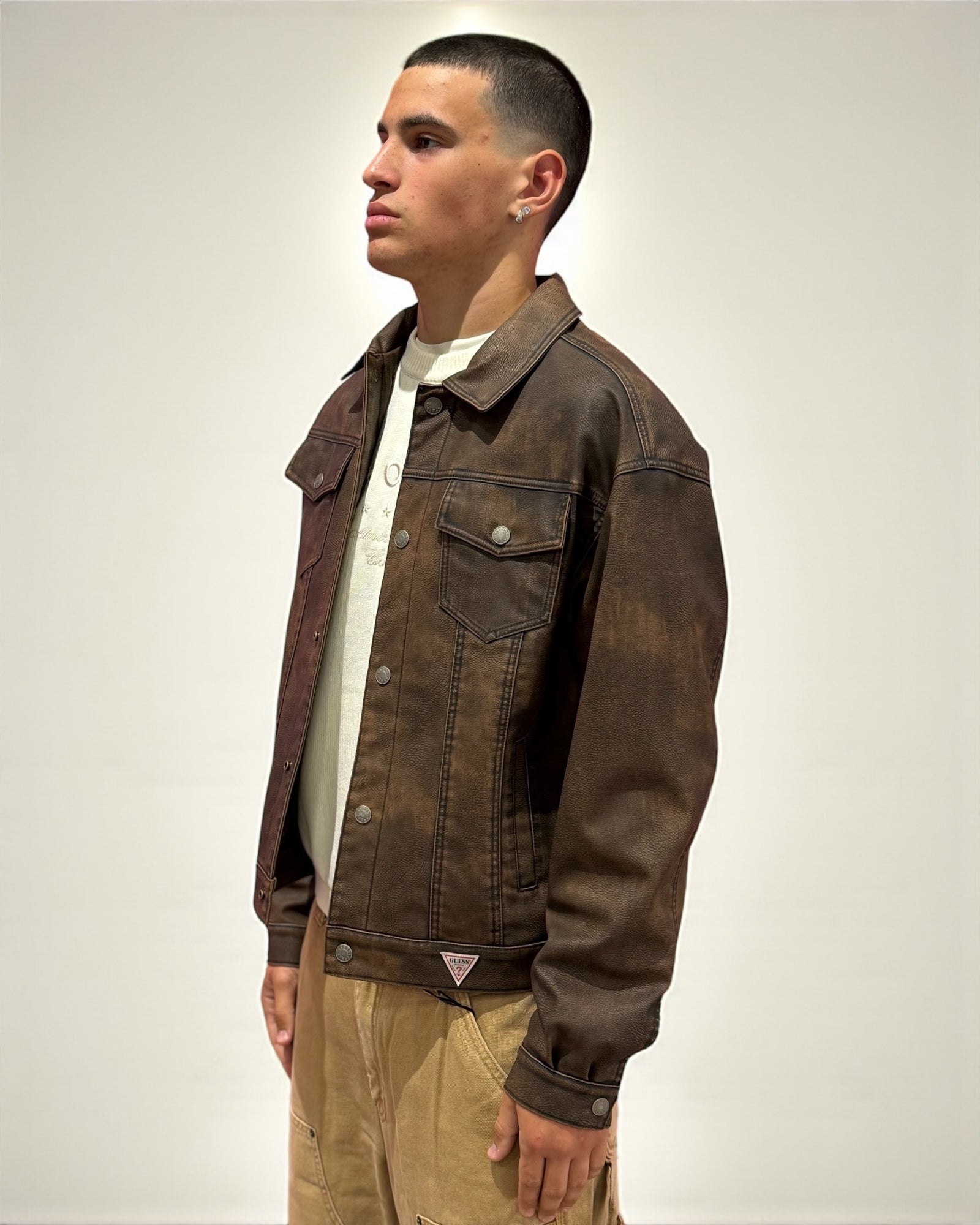 LEATHER JACKET GUESS OG