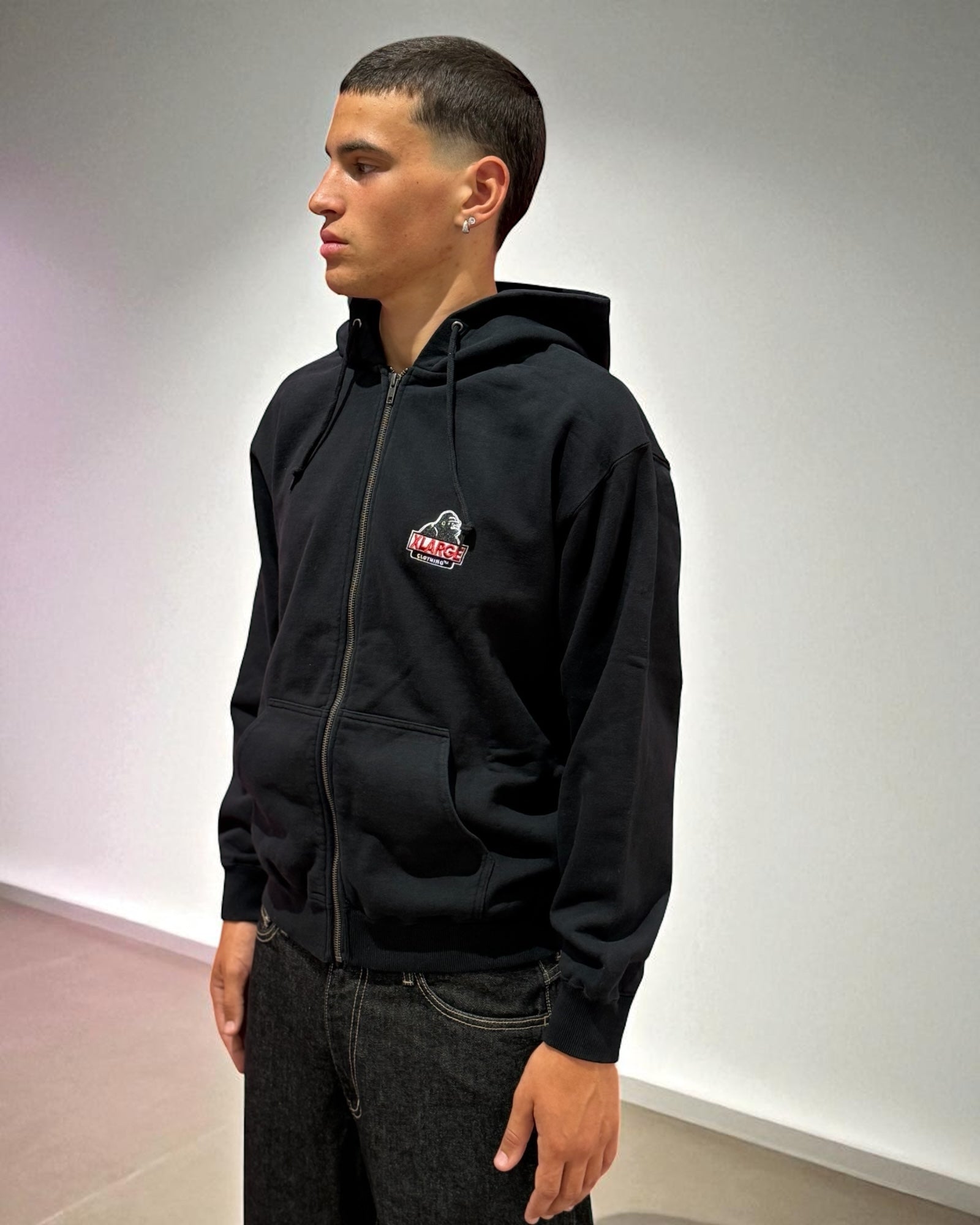 Slanted Og Zip Hooded Sweatshirt