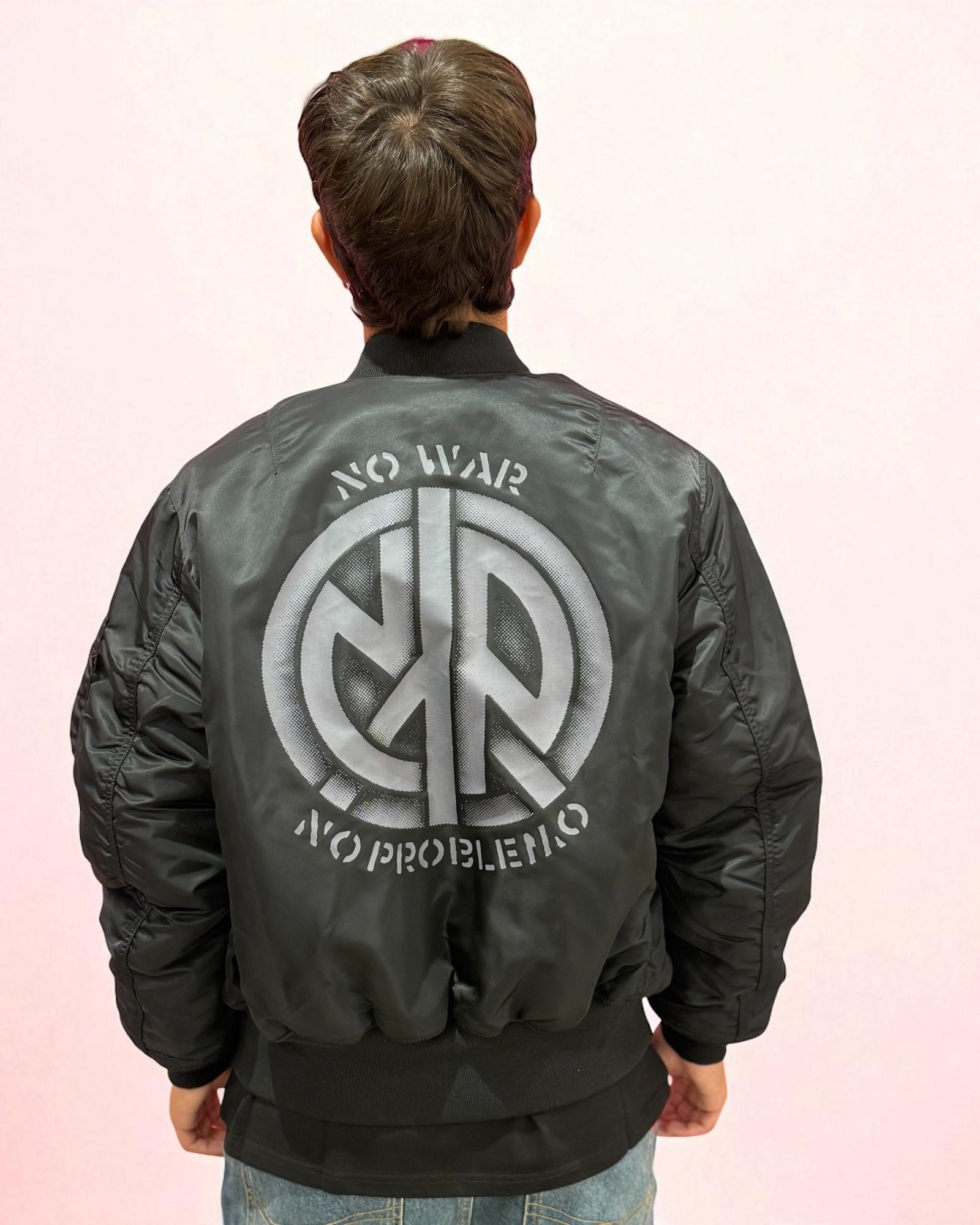 NO PROBLEMO X ALPHA INDUSTRIES MA-1 JACKET BLACK