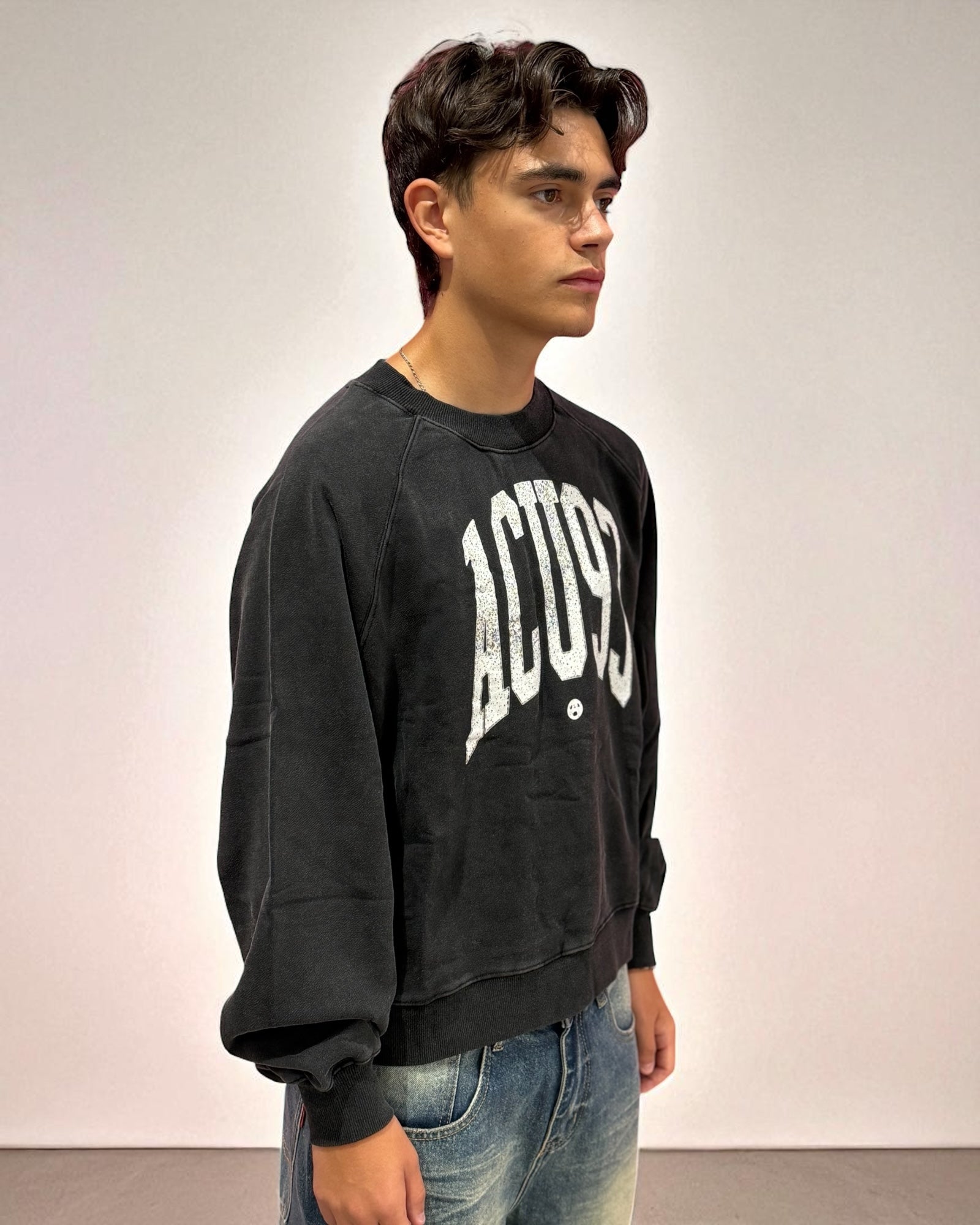 COLLEGE '93 CREWNECK WASHED BLACK