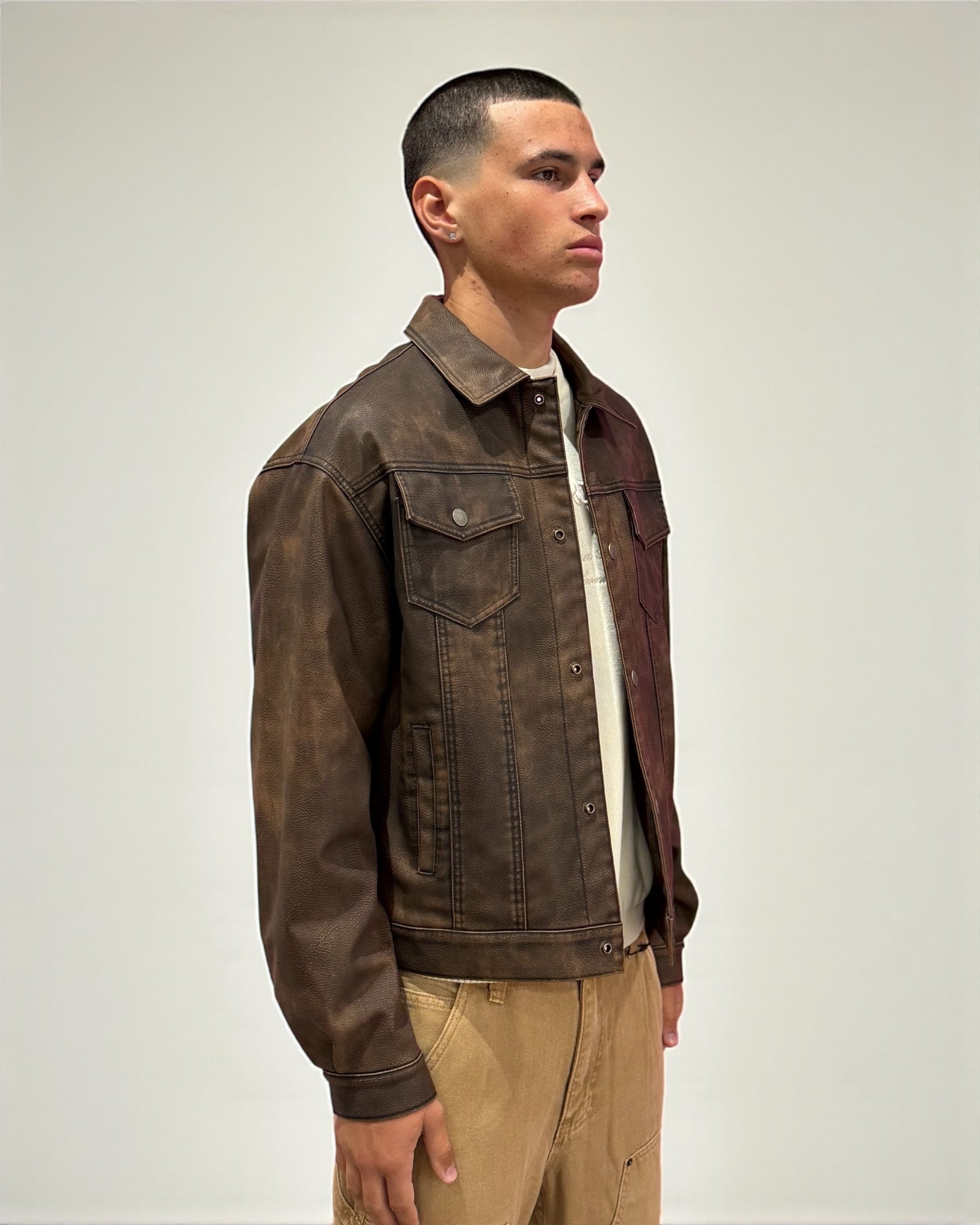 LEATHER JACKET GUESS OG