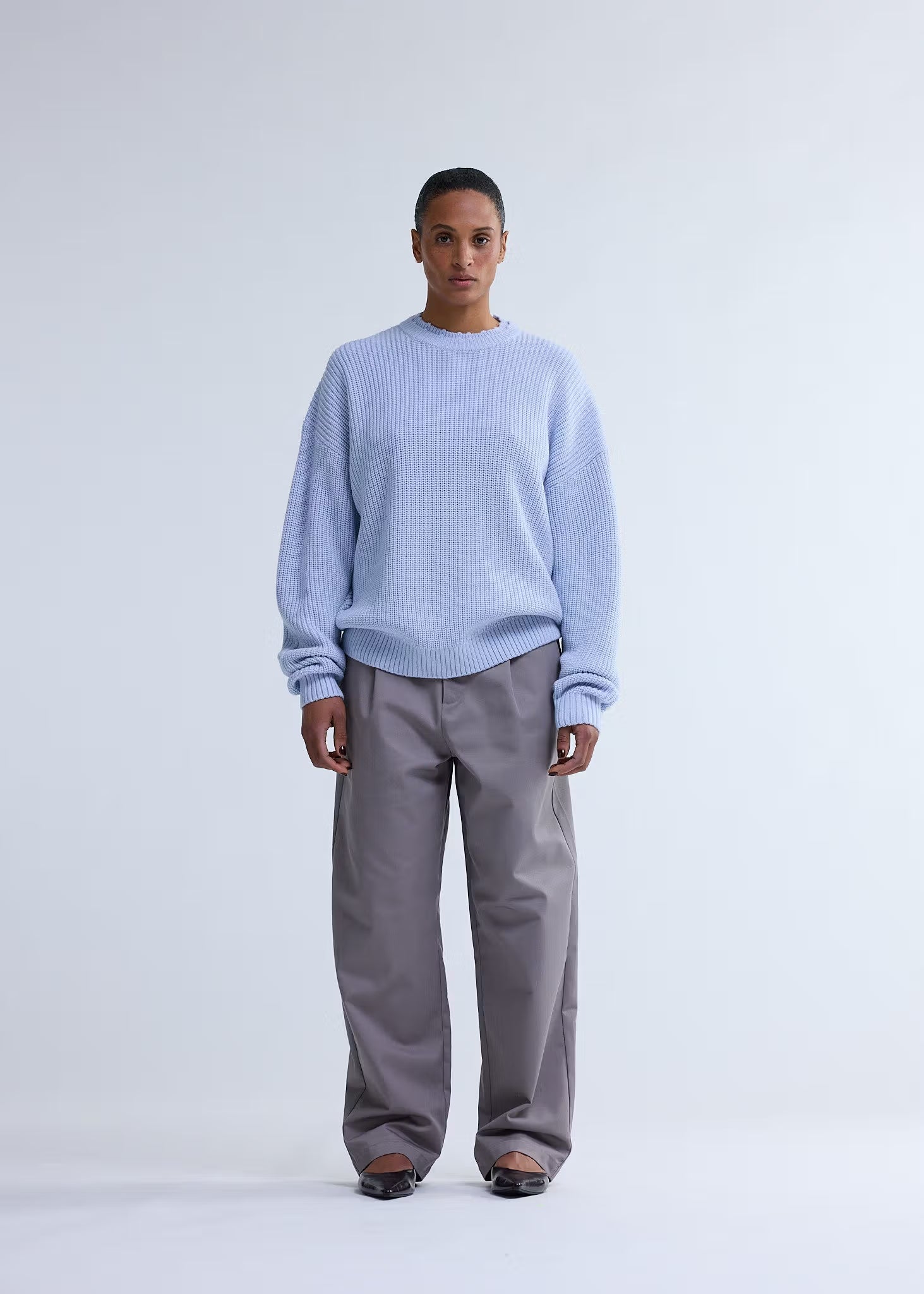 BIG LOGO CREWNECK BABY BLUE/ECRU