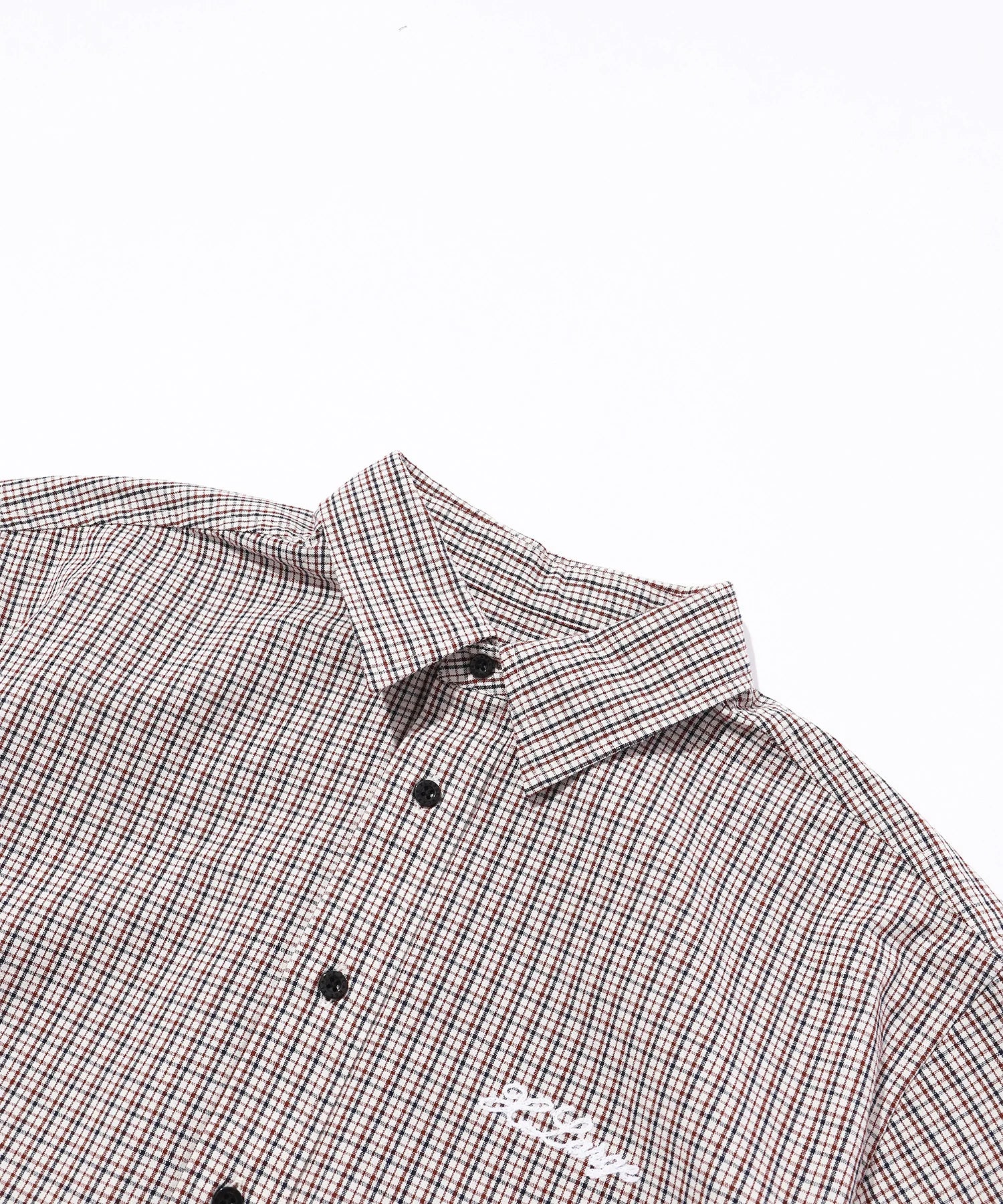 CHECK S/S SHIRT BROWN