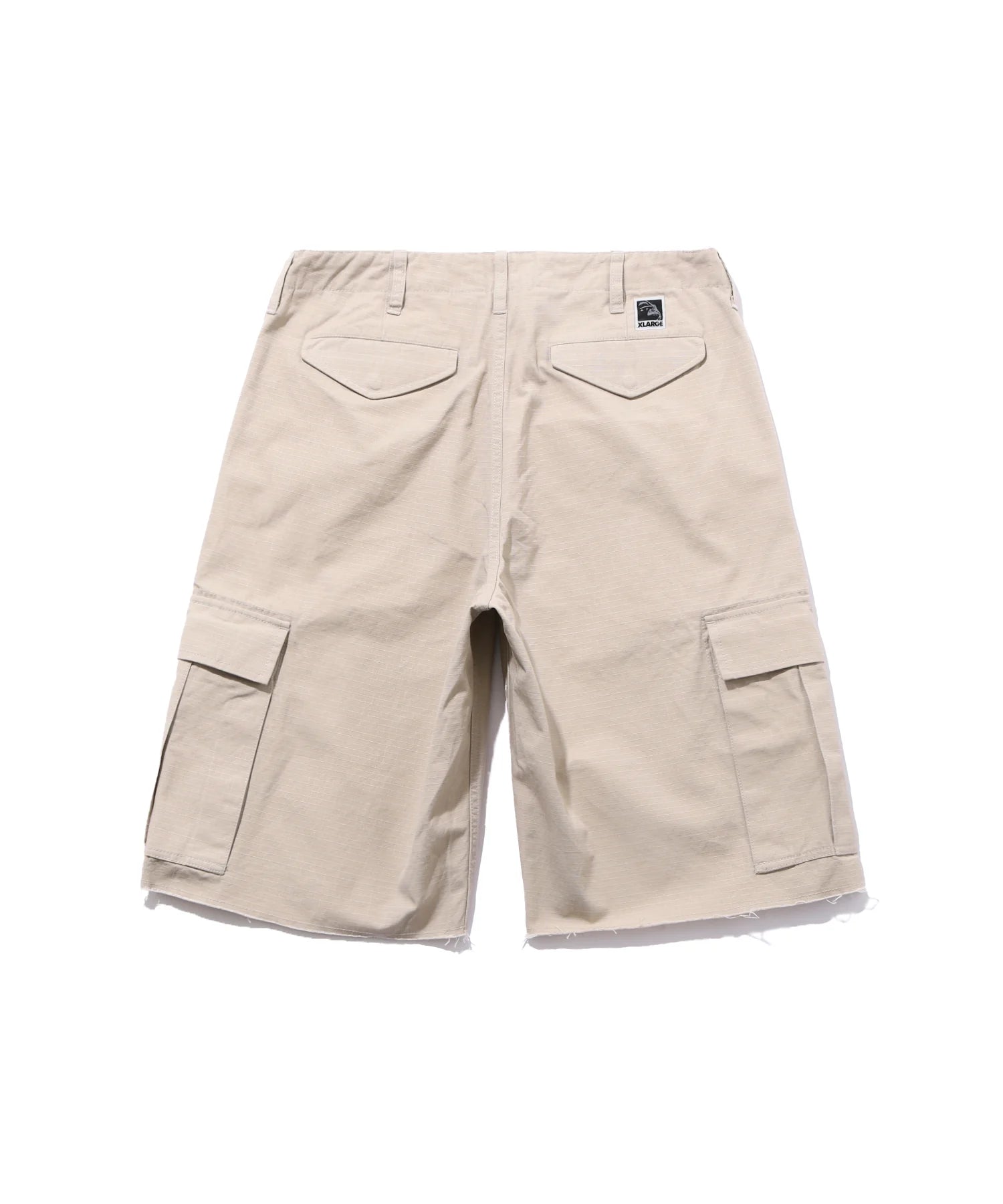 LABEL RIPSTOP SHORTS BEIGE