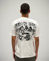 OFF WHITE TEE WITH PRINT ON BACK