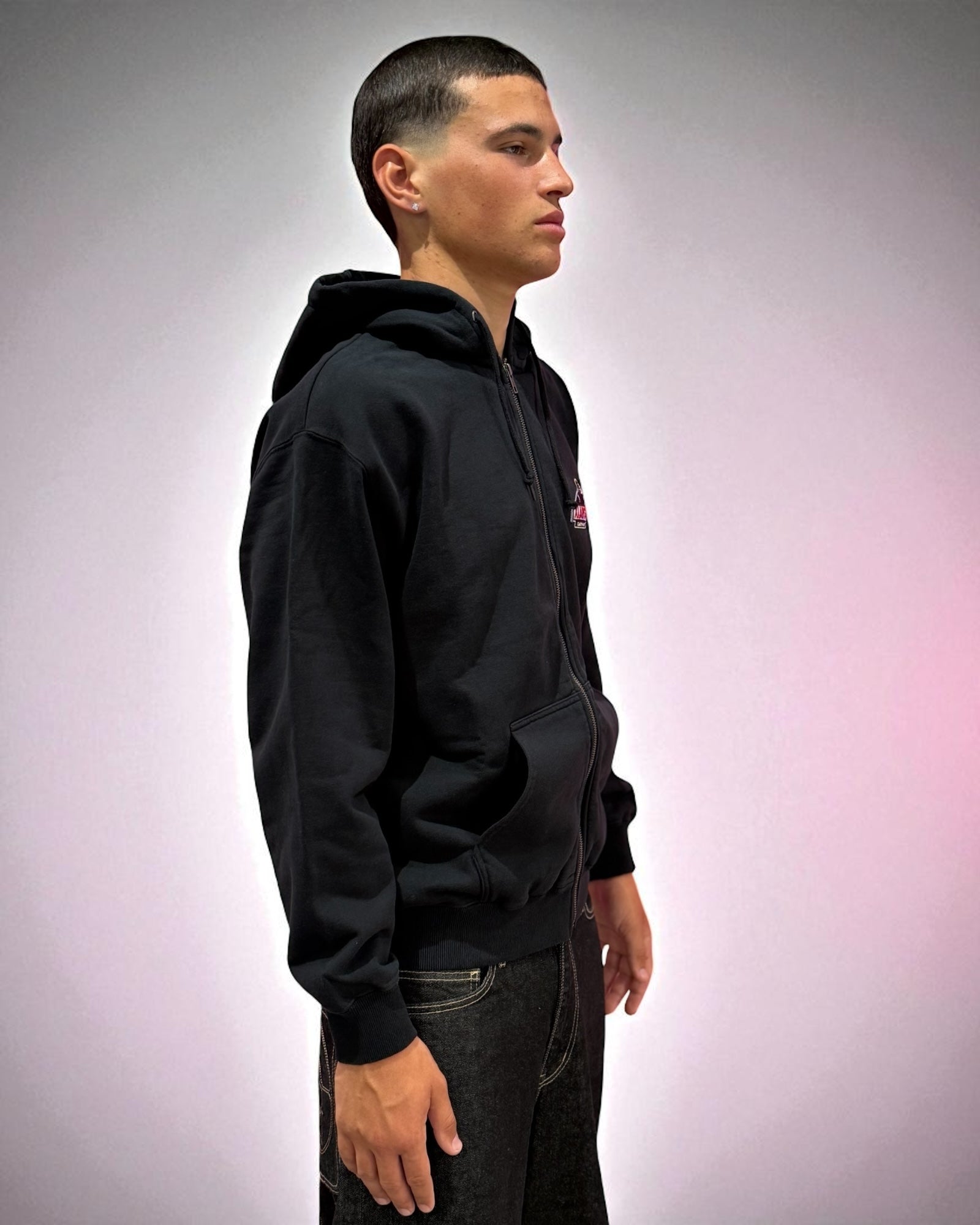Slanted Og Zip Hooded Sweatshirt