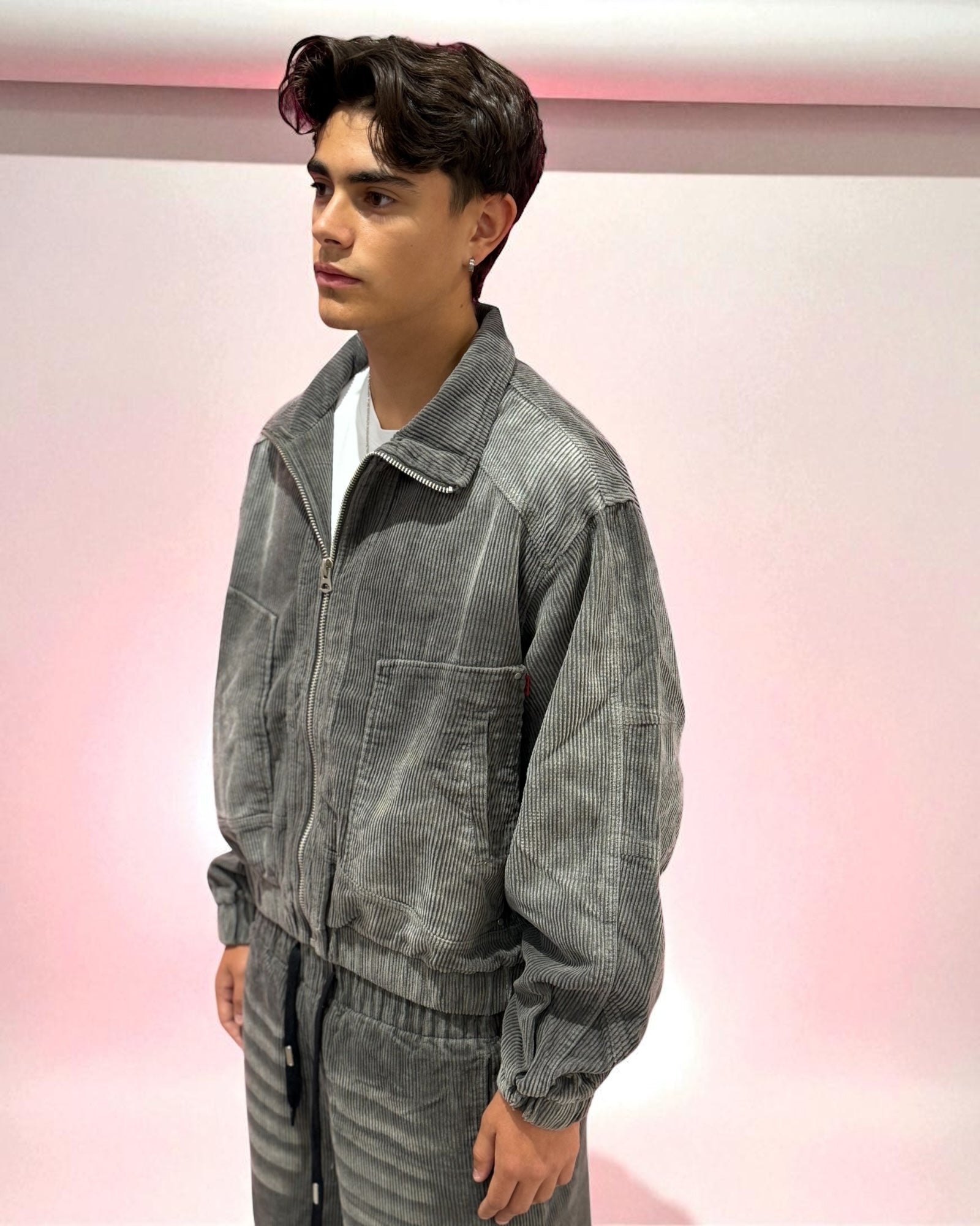 CORDUROY JACKET GREY
