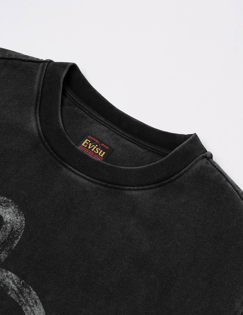 Hand-Drawn Seagull Print Relax Fit T-Shirt BLCK