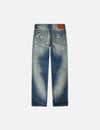 7-Pocket Design with Seagull Embroidery Washed Regular Fit Jeans #2020