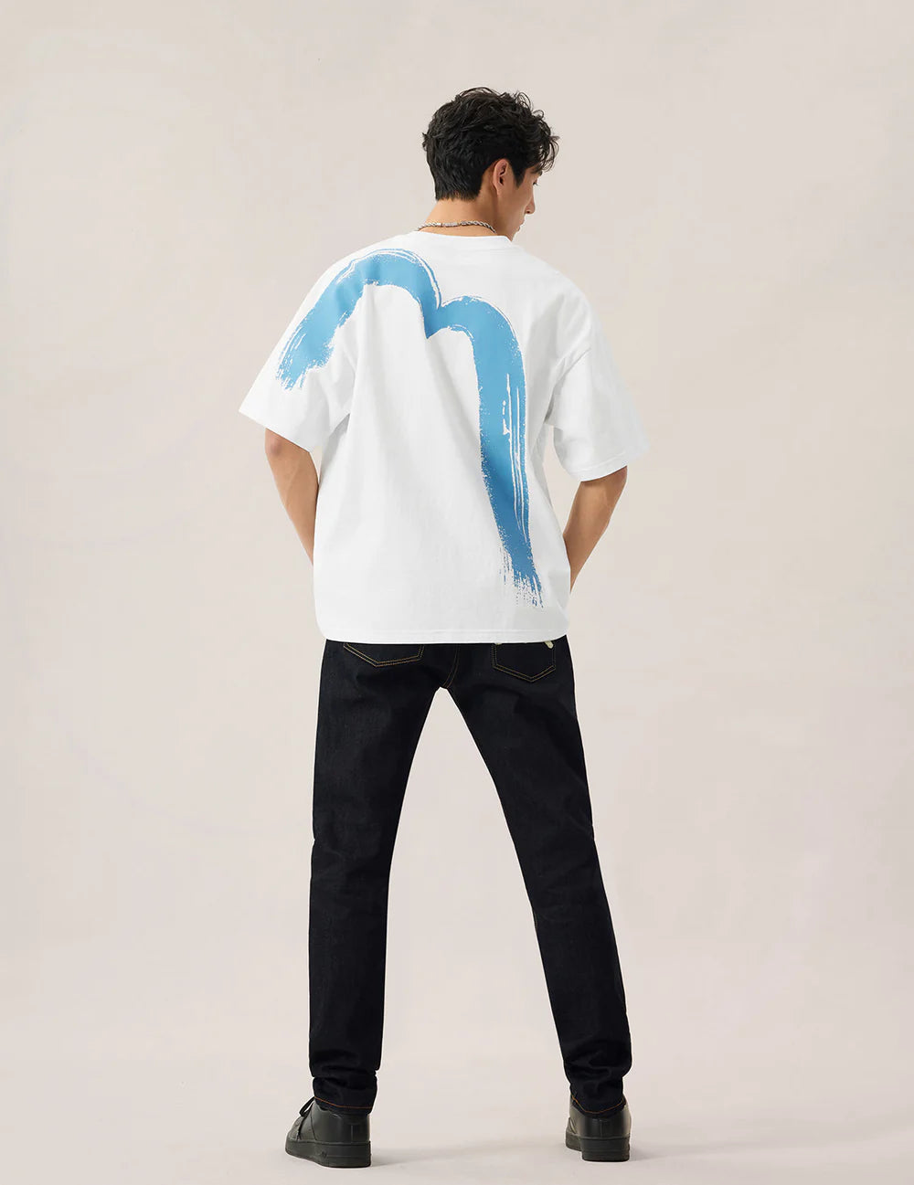 Hand-Brushed Daicock Print T-Shirt
