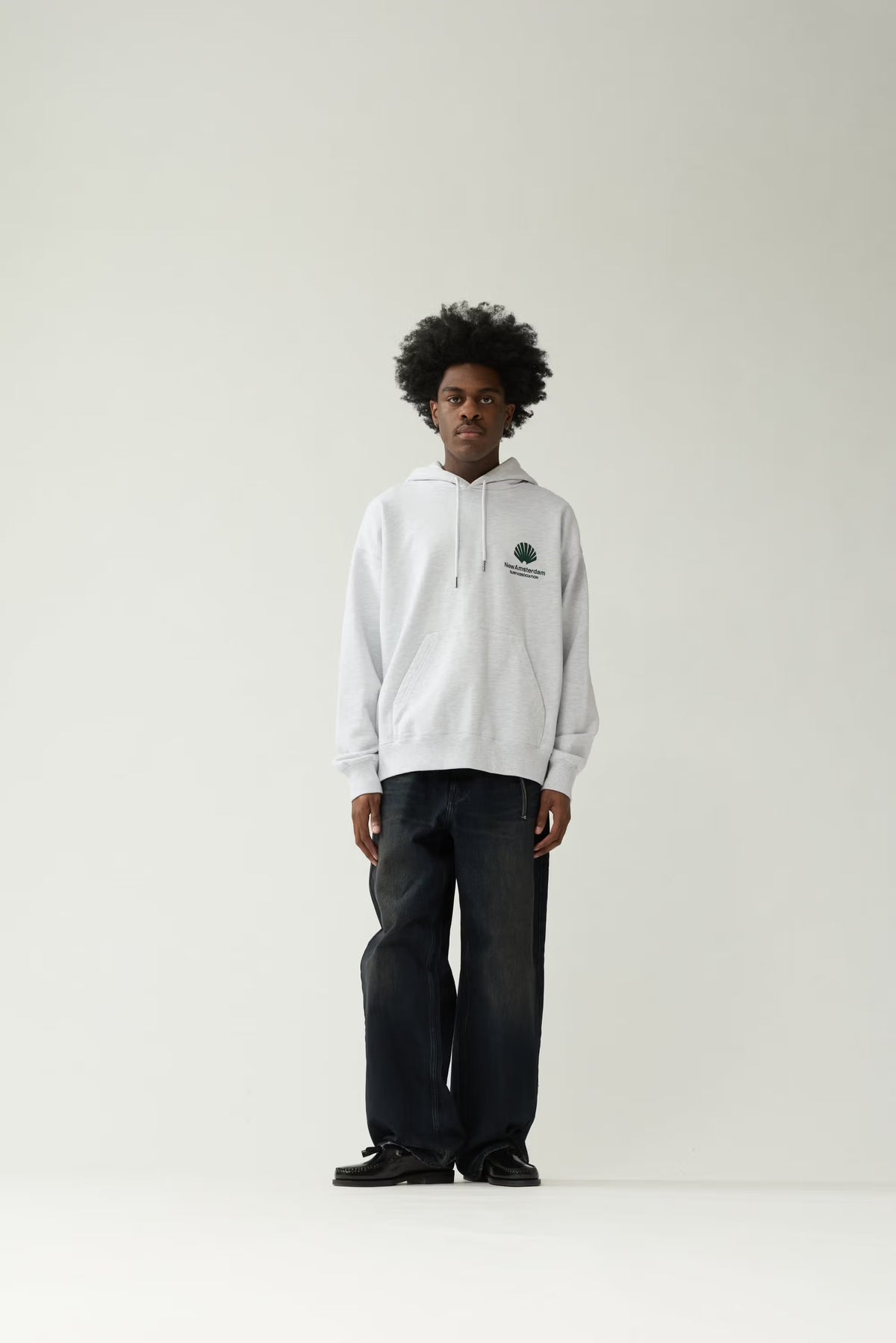 LOGO HOODIE GREY MELANGE