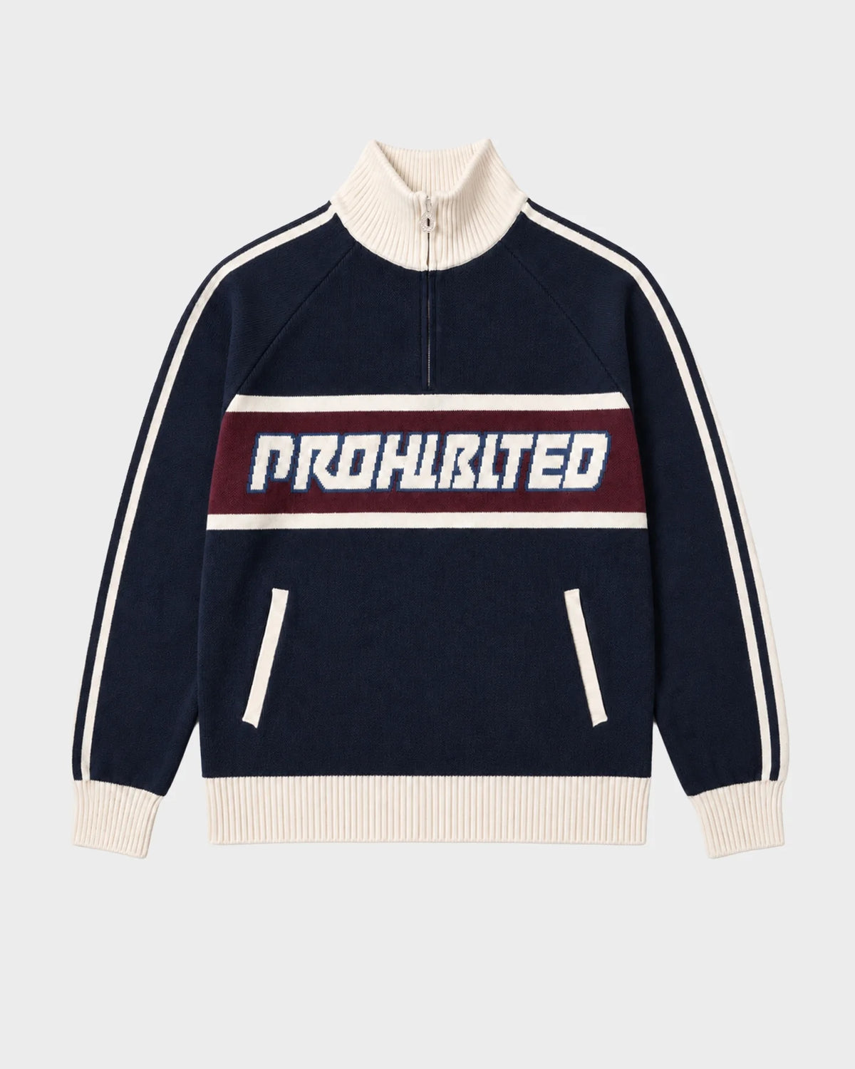 LETTERMAN KNITTED QUARTER ZIP | NAVY