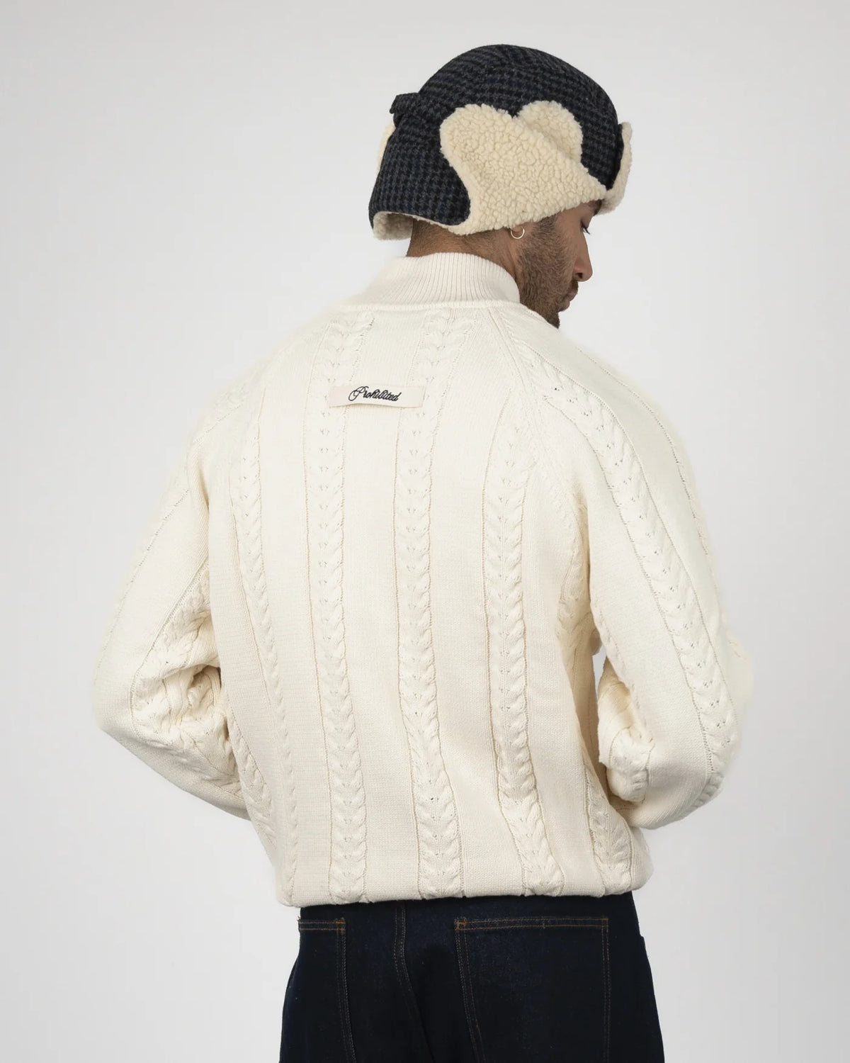 CABLE KNIT QUARTER ZIP | CREAM