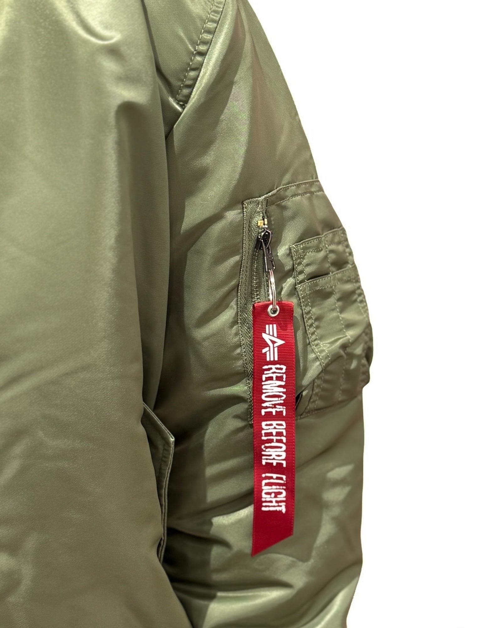 NO PROBLEMO X ALPHA INDUSTRIES MA-1 JACKET GREEN