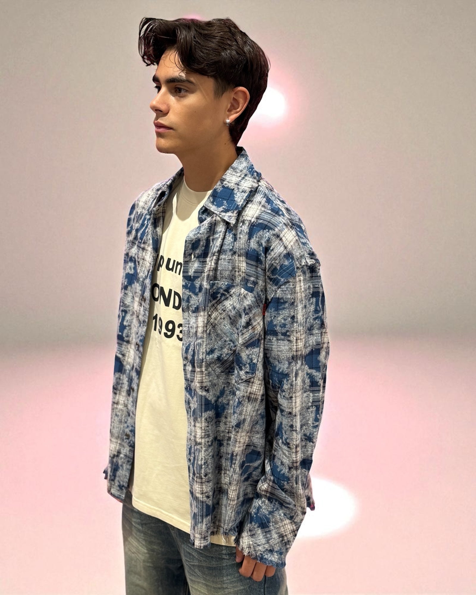 HYPER ACID SHIRT BLUE GRID