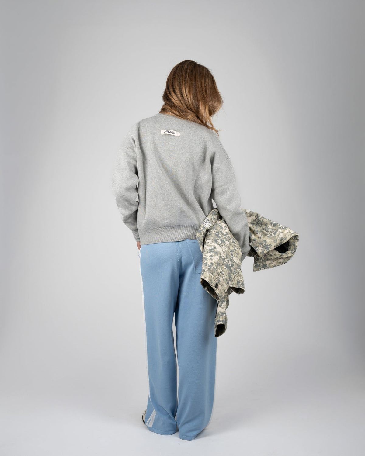 ACADEMY KNIT SWEATER GREY MELANGE