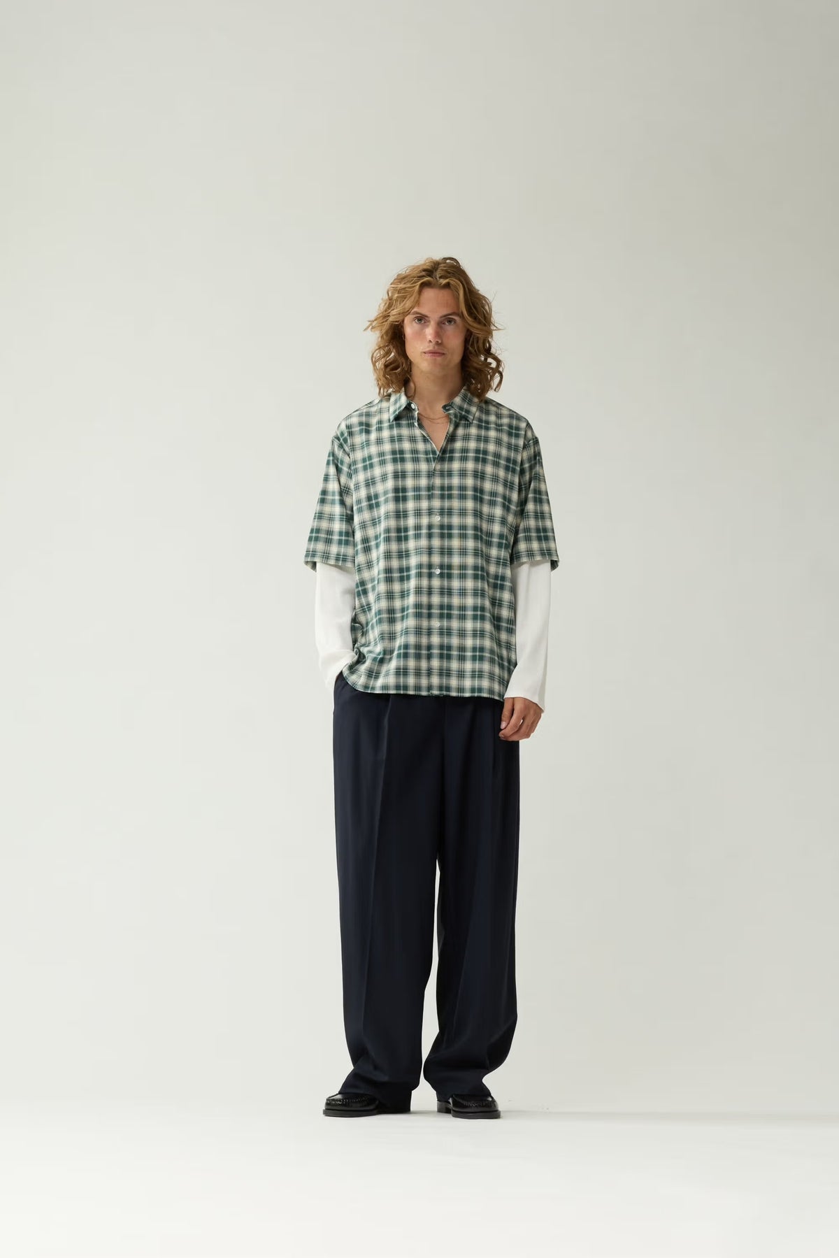 DOUBLE LAYER SHIRT GREEN