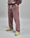 STONE WASH RED PANT WITH PATCH