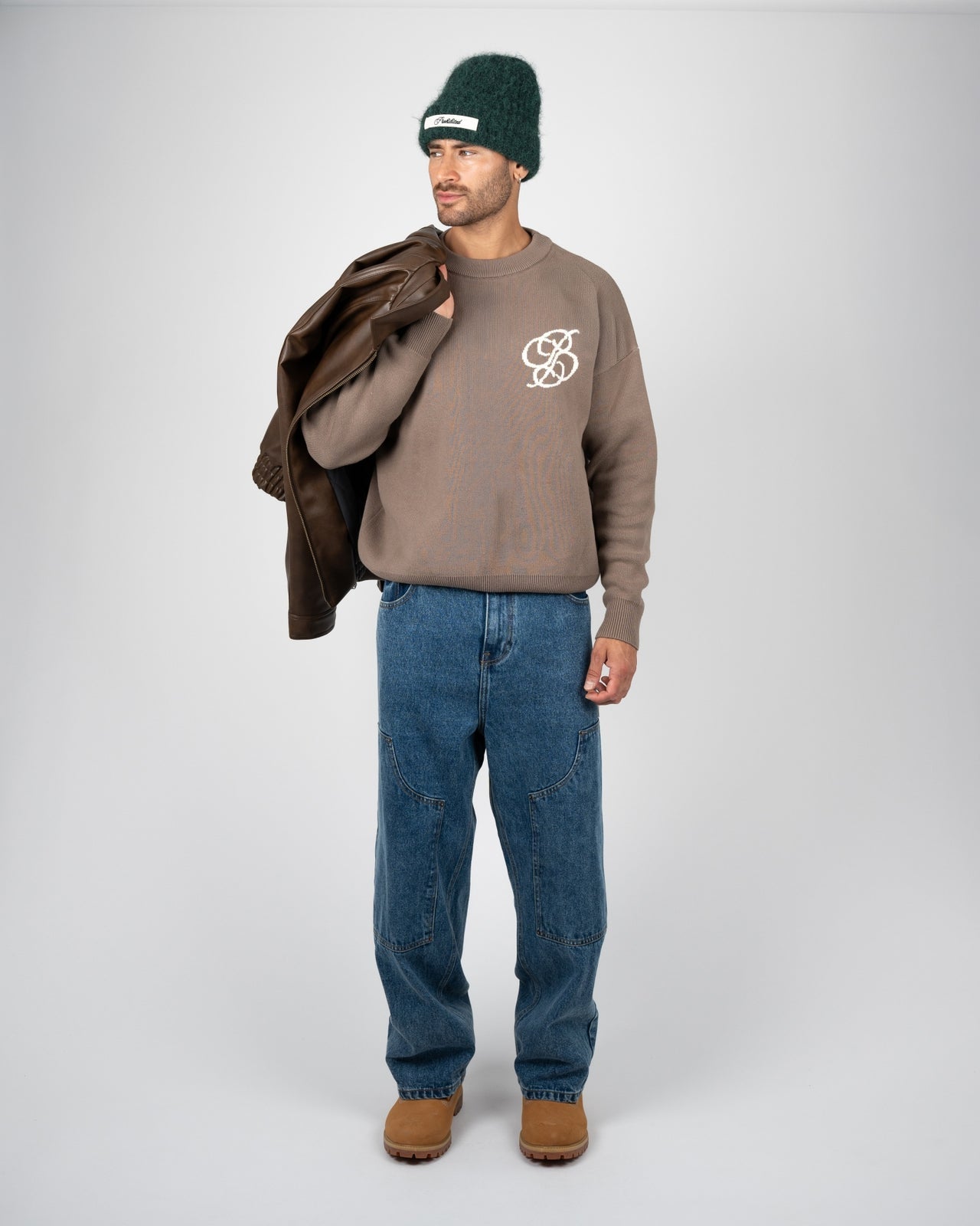 ACADEMY KNIT SWEATER STONE