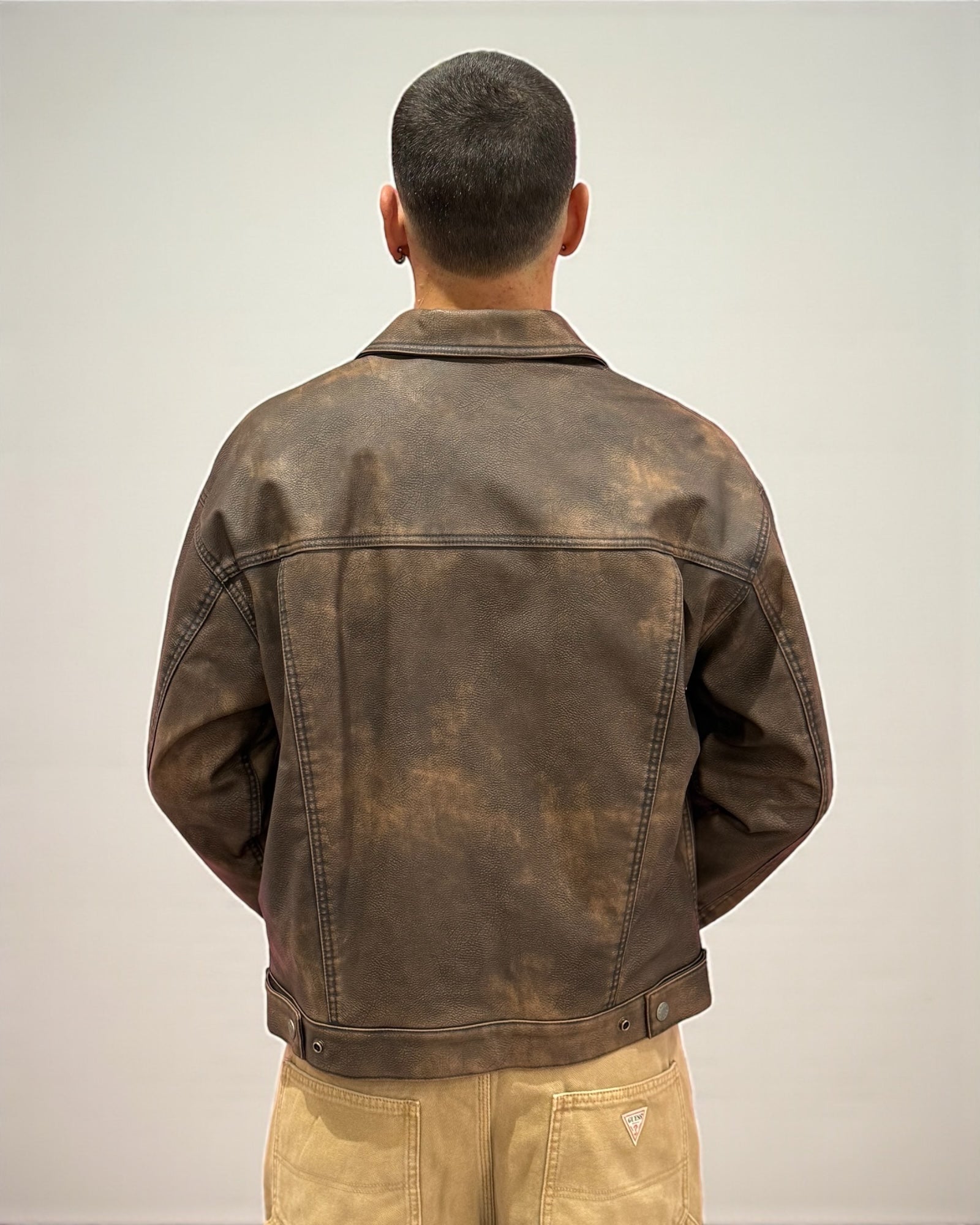 LEATHER JACKET GUESS OG