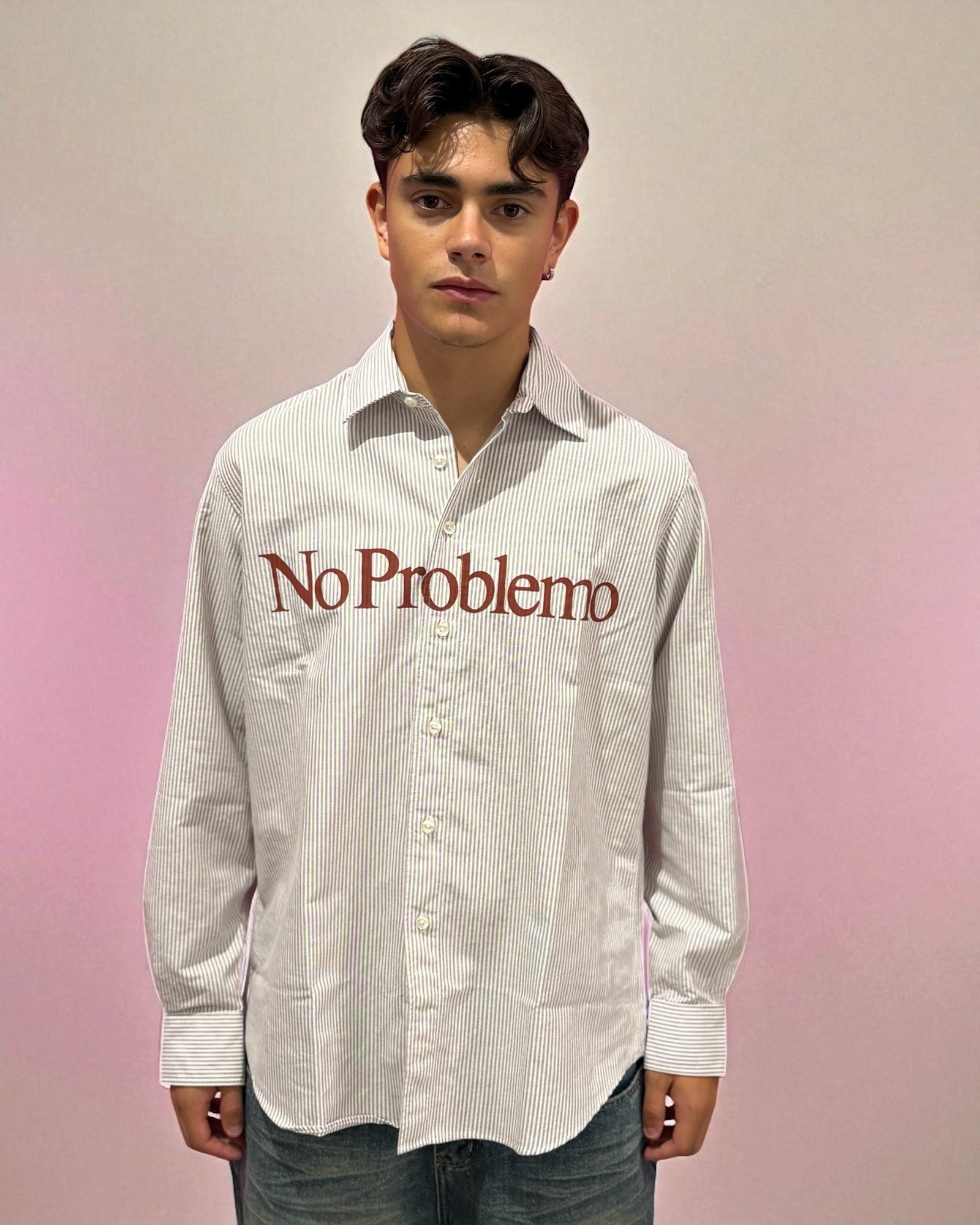 NO PROBLEMO LS STRIPE OXFORD SHIRT