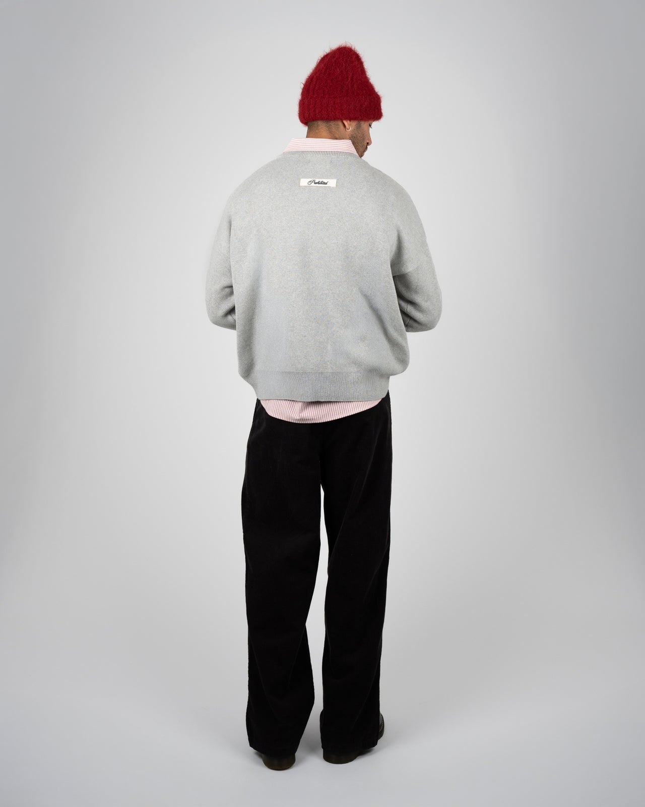 ACADEMY KNIT SWEATER GREY MELANGE