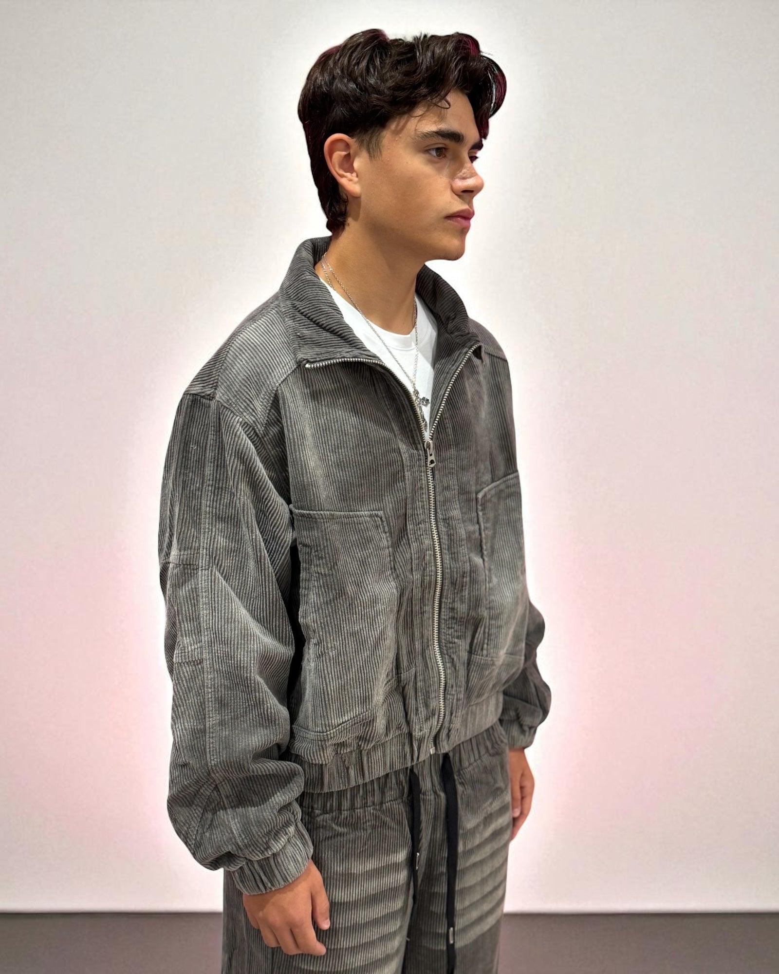 CORDUROY JACKET GREY