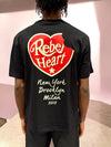 T-SHIRT PUFF REBEL HEART BLACK